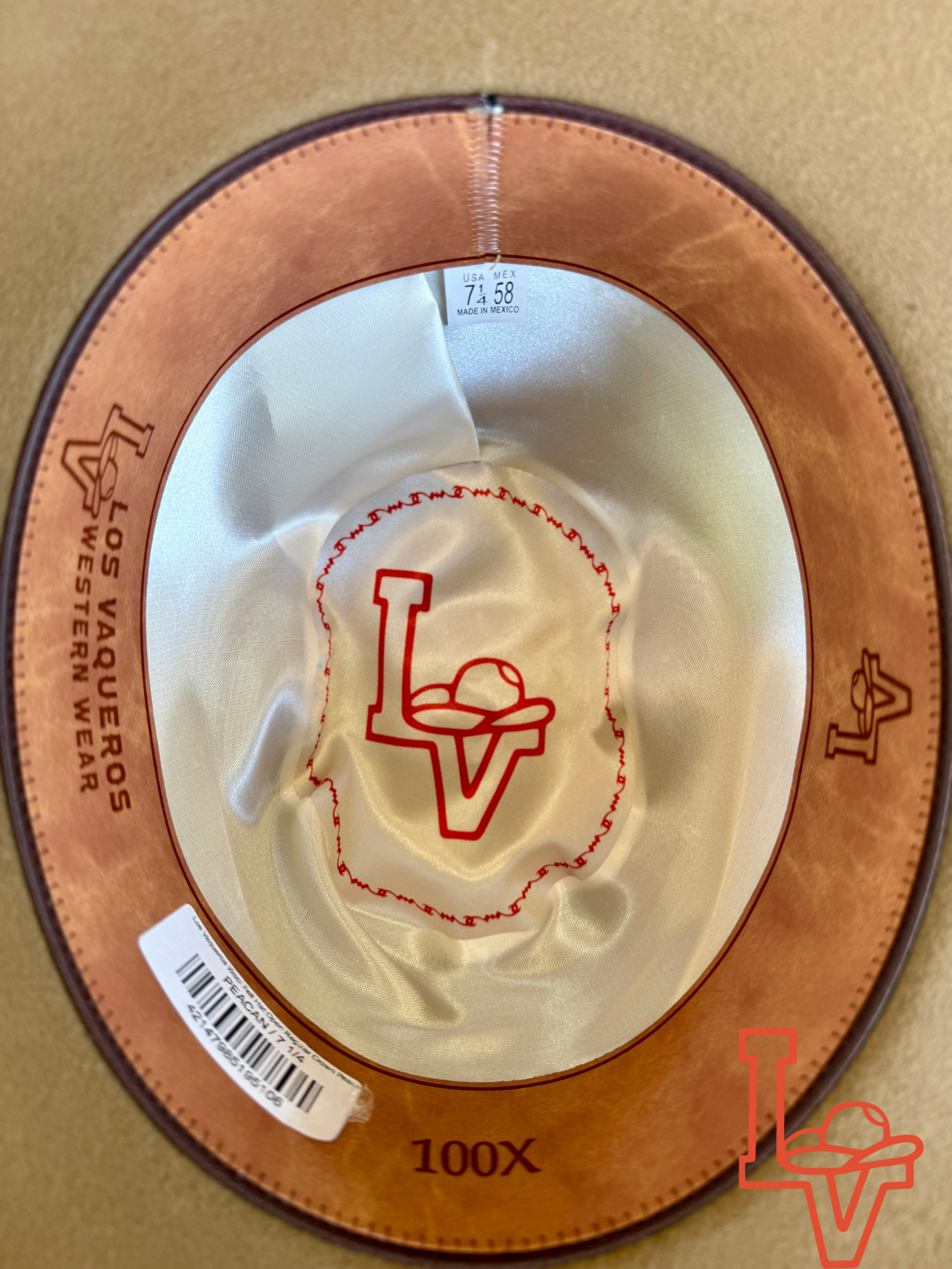 Los Vaqueros Wool Felt Hat Open Regular Crown Pecan