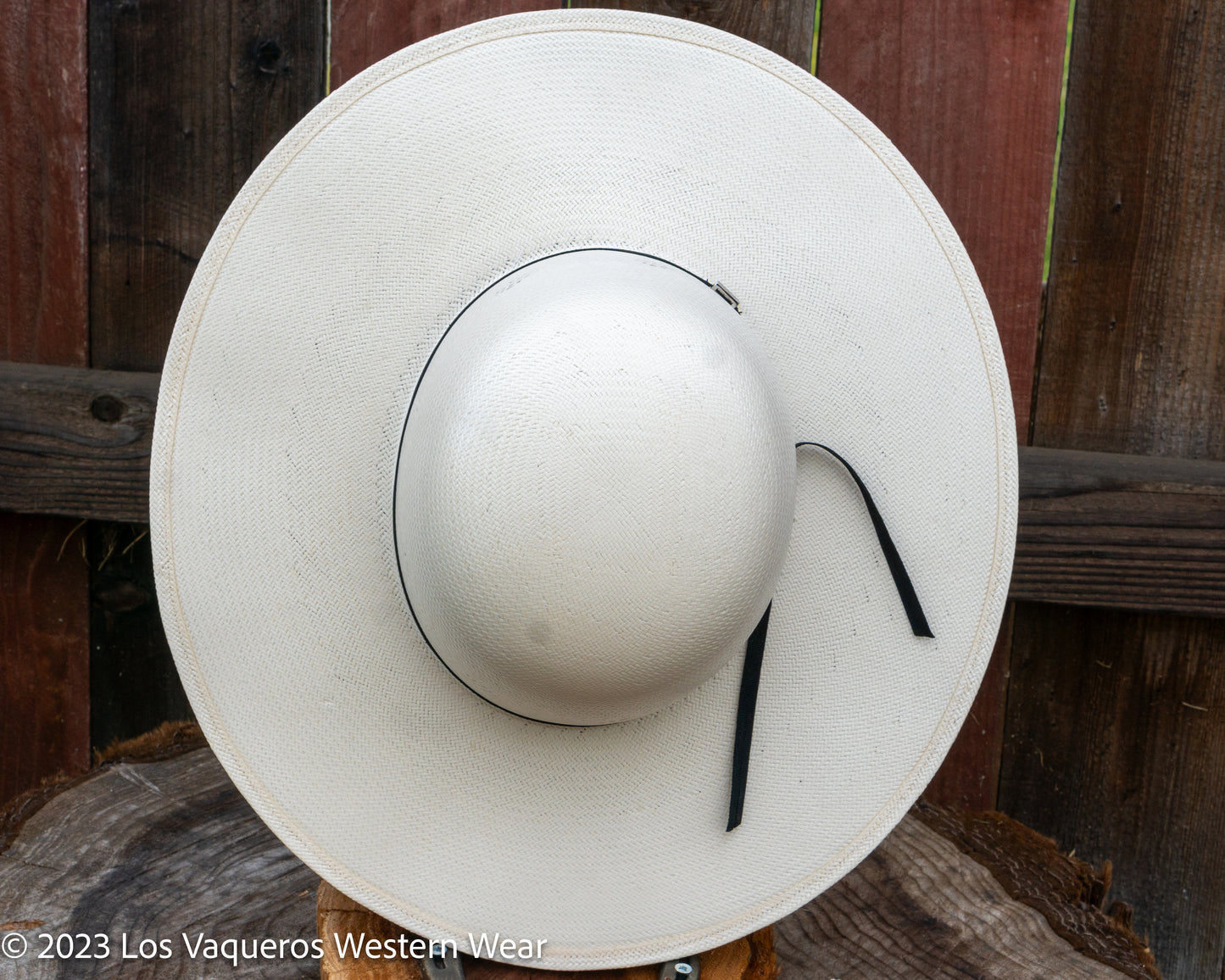 American Hat Company Straw Hat Regular Crown Scattered Diamond White