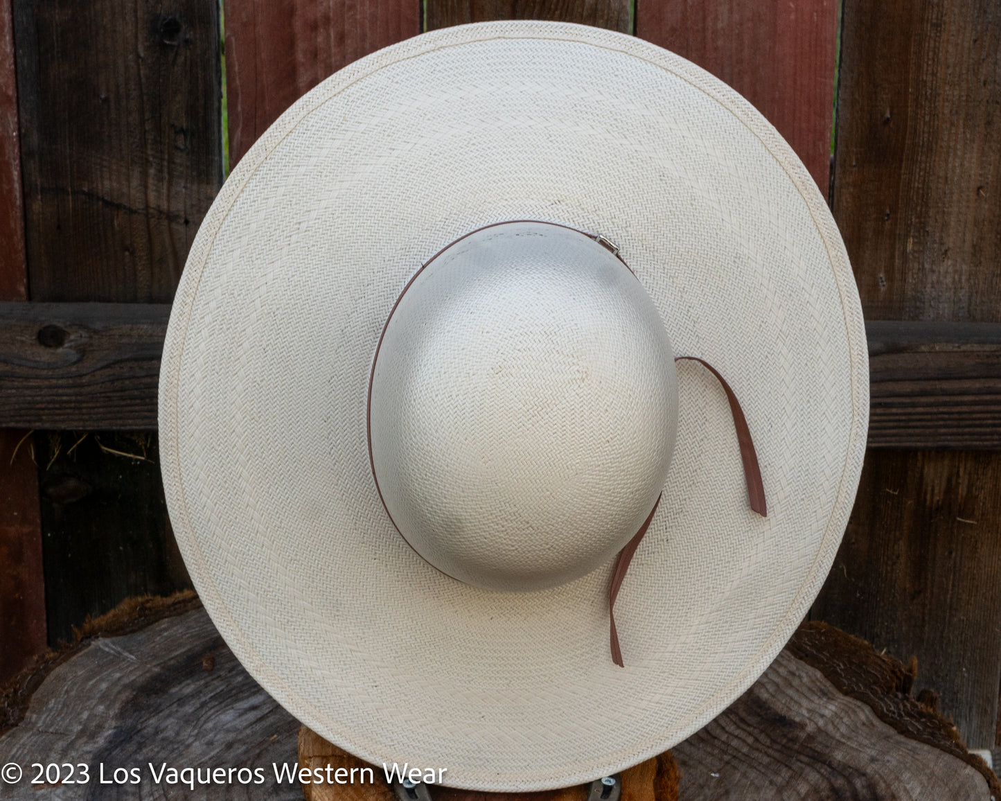 American Hat Company Straw Hat Regular Crown Pyramid Diamond White