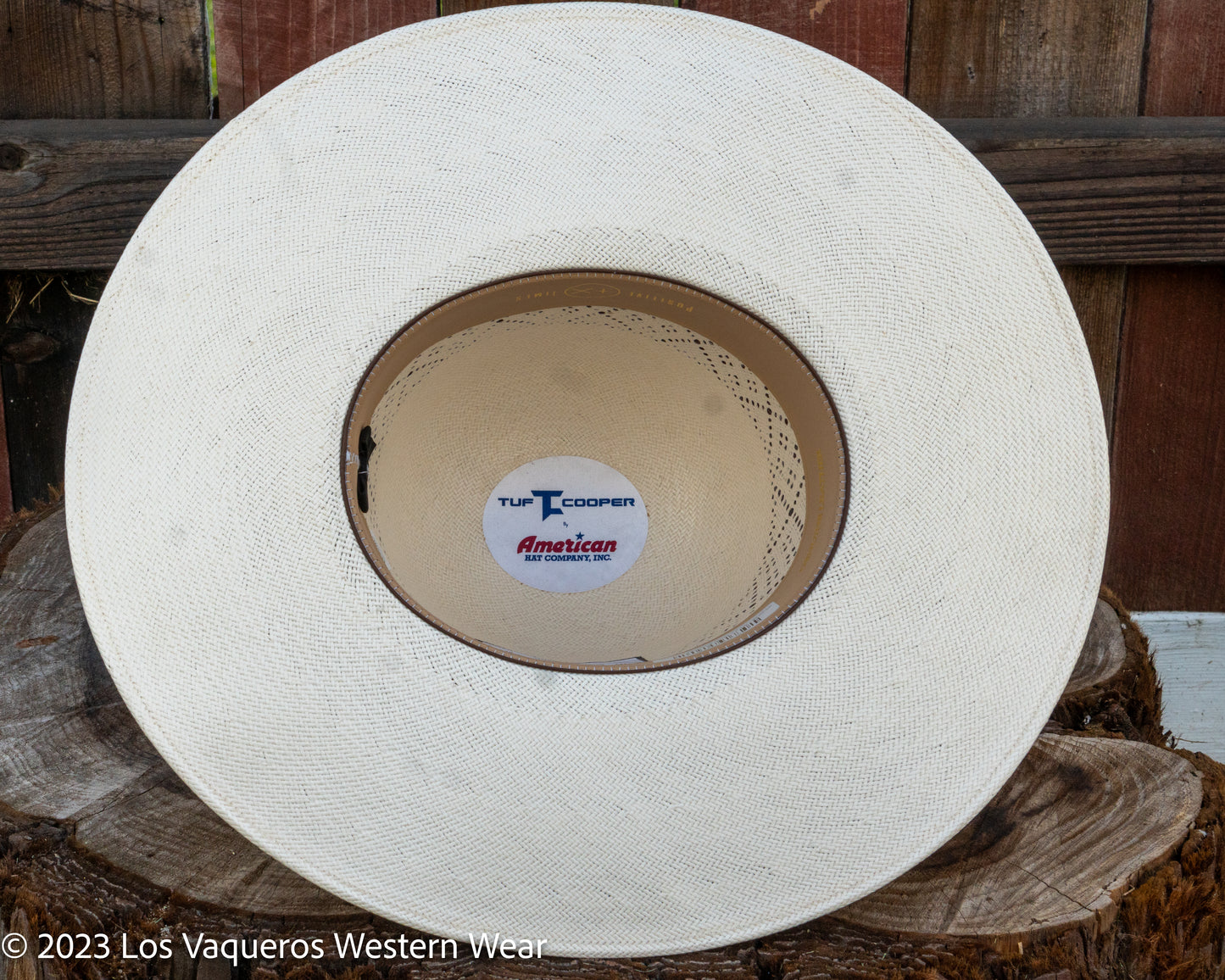 American Hat Company Straw Hat Regular Crown Four In A Diamond White