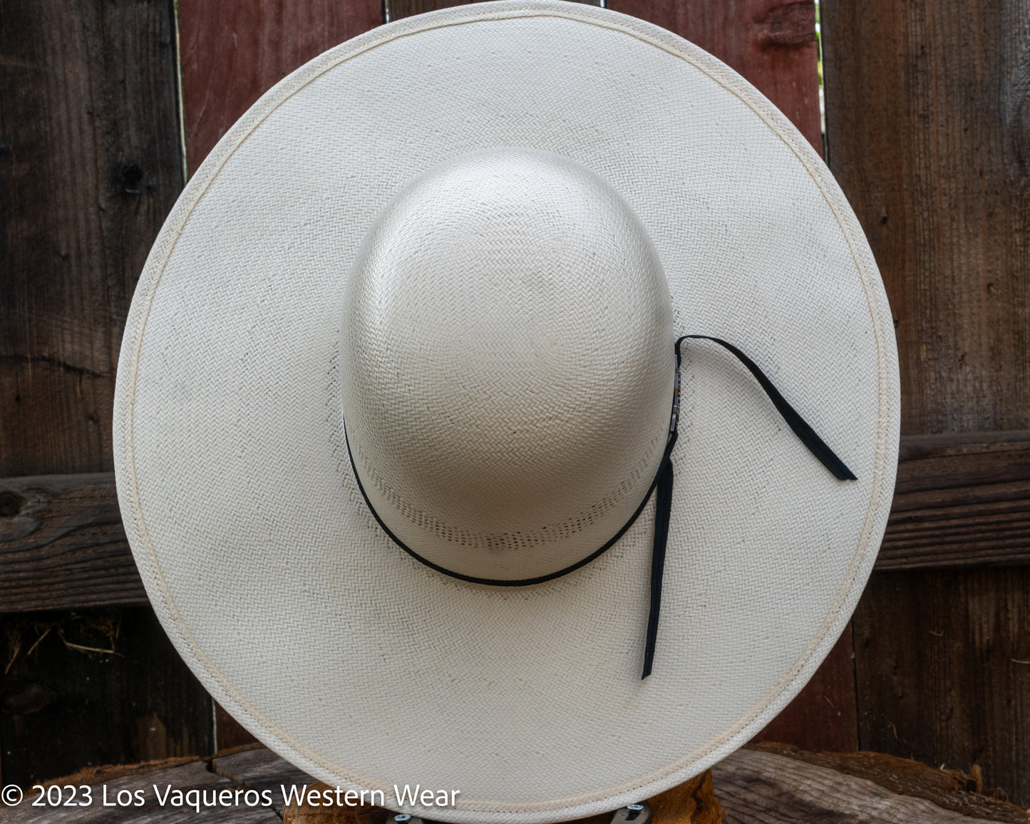 American Hat Company Straw Hat Regular Crown Cutter Bank White