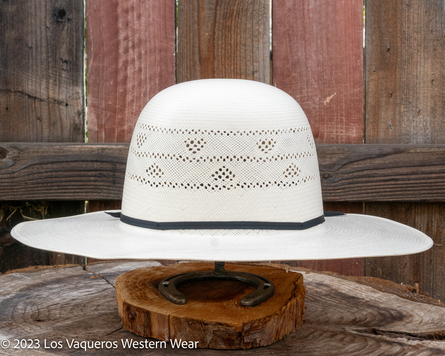 American Hat Company Straw Hat Regular Crown Strawberry White
