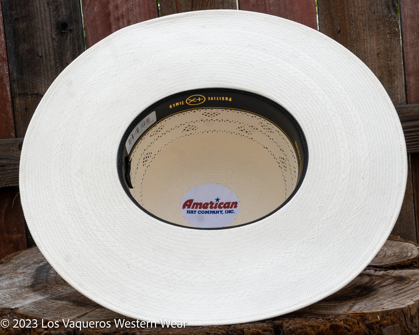 American Hat Company Straw Hat Regular Crown Strawberry White