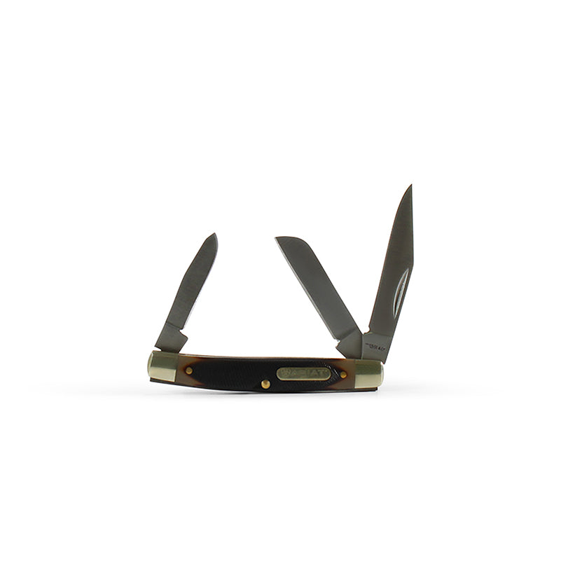 Ariat Folding Large Knife 3 3/8'' Stockman Brown