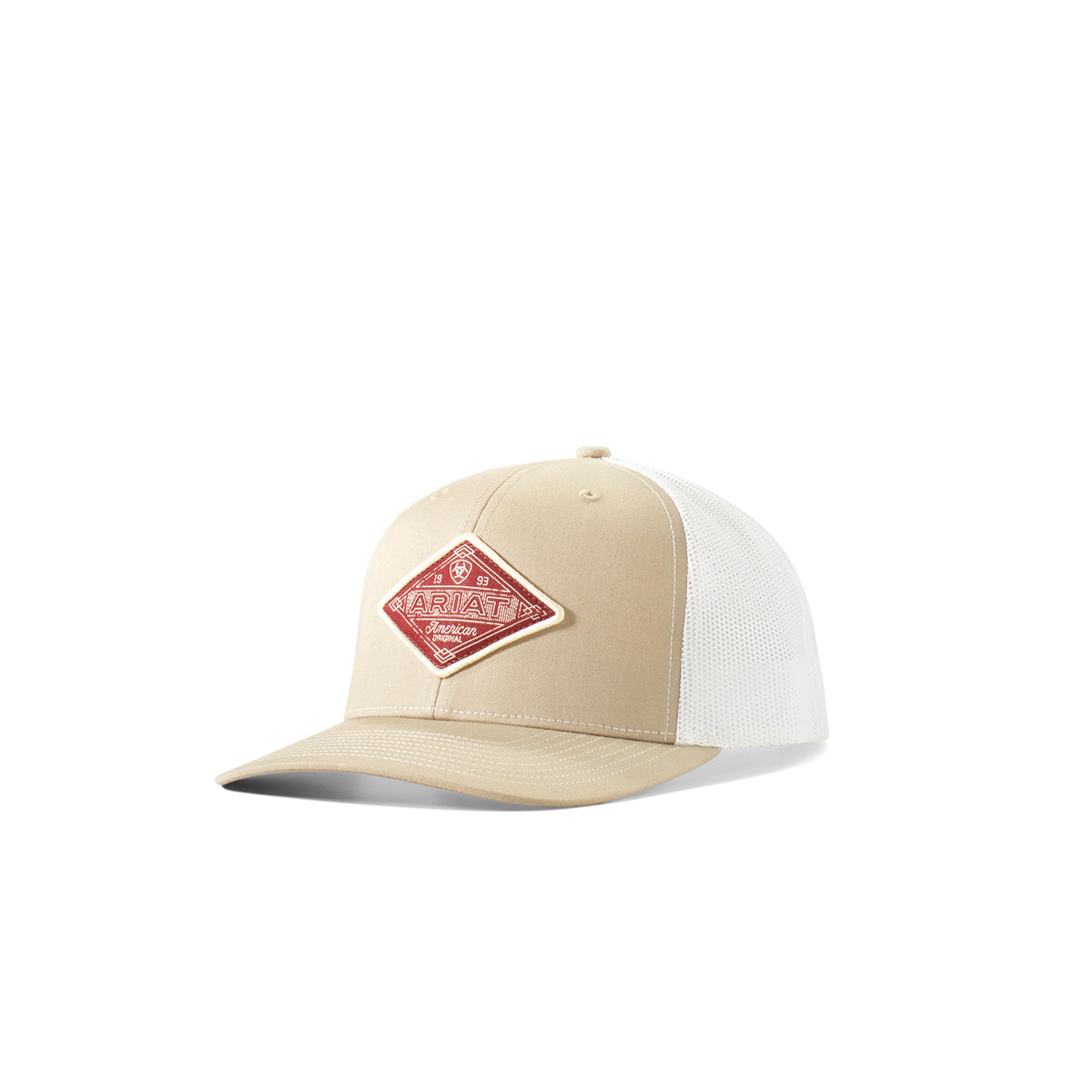 Ariat Mens Ariat Diamond Patch Snapback Cream