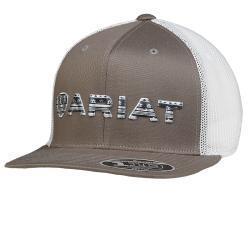 Ariat Mens FlexFit 110 Snap Back Southwestern Print Embroidered Grey