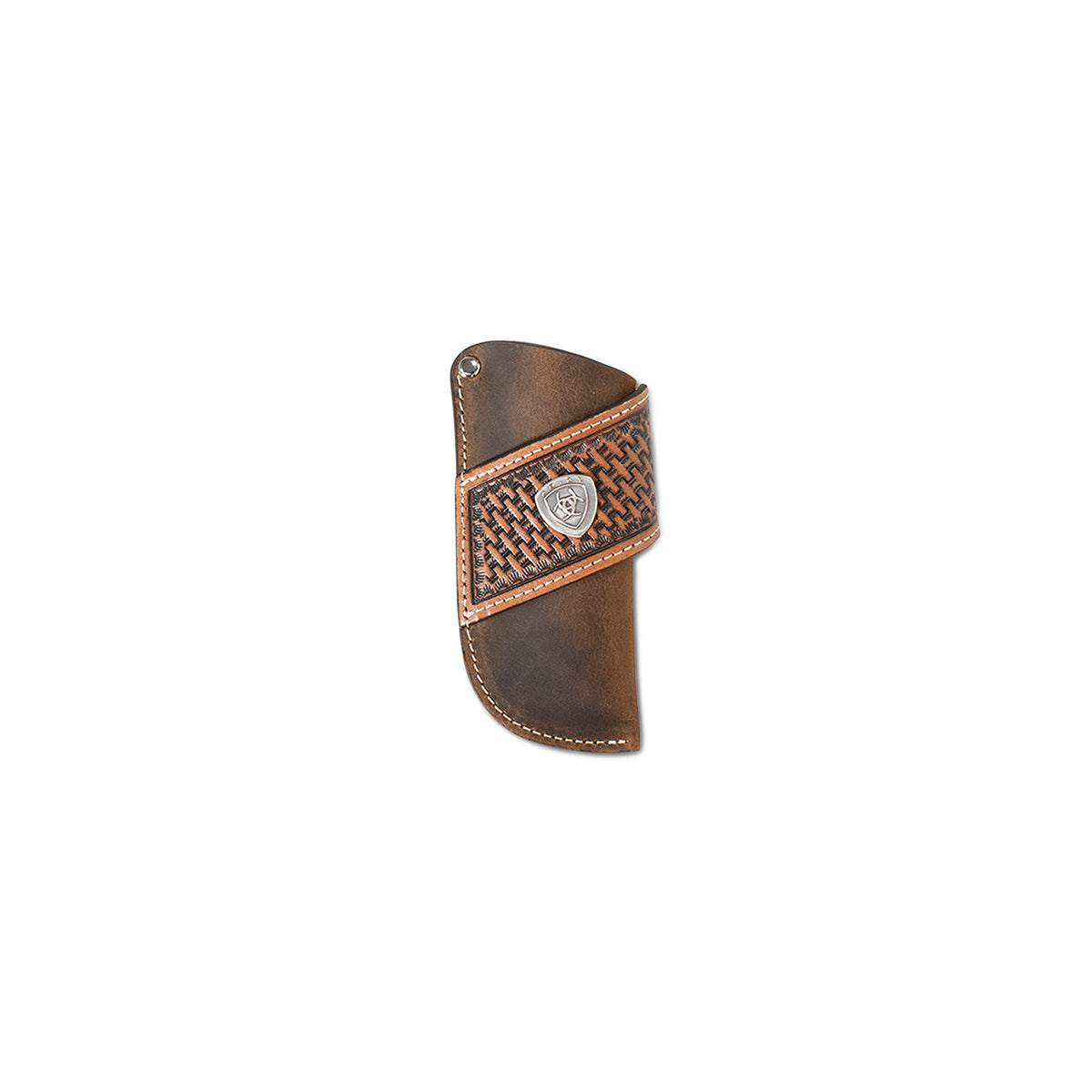 Ariat Knife Sheath Vertical Basketweave Sunburst Tabs Brown