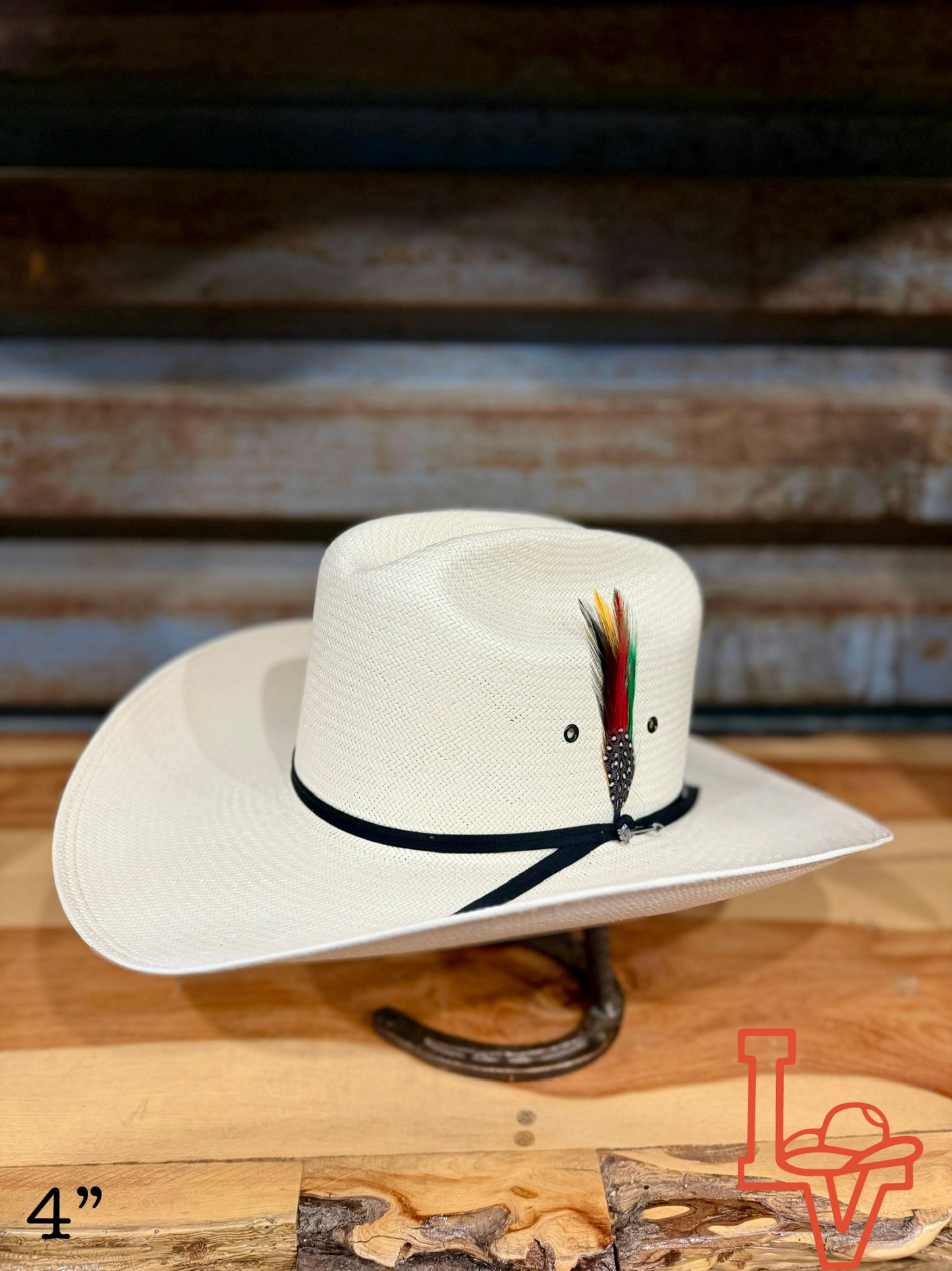 Stetson 10x Spartan 81 BK Eye W Straw Cowboy Hat Regular Crown Natural
