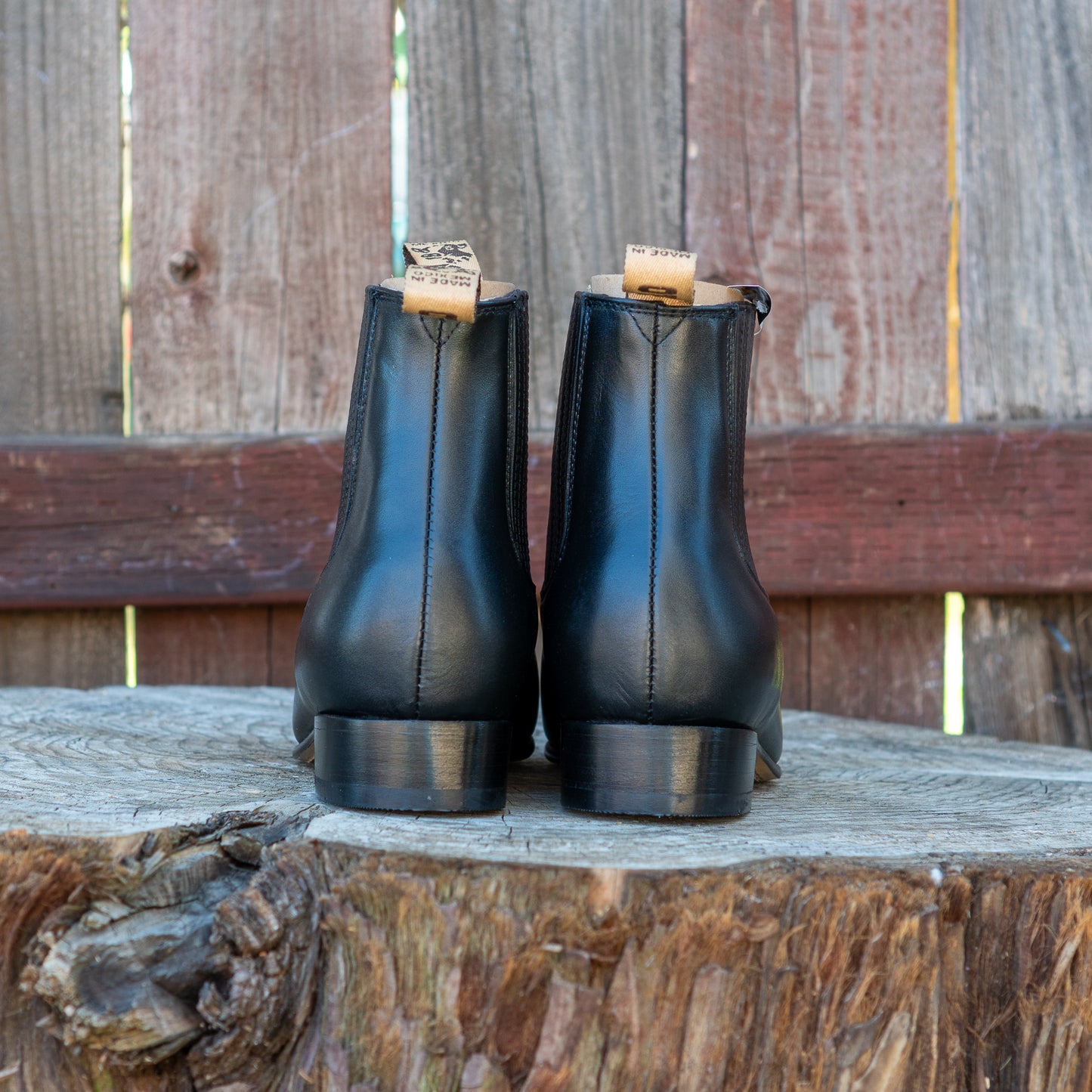 Besserro Men's Charro Boots Piel Negro