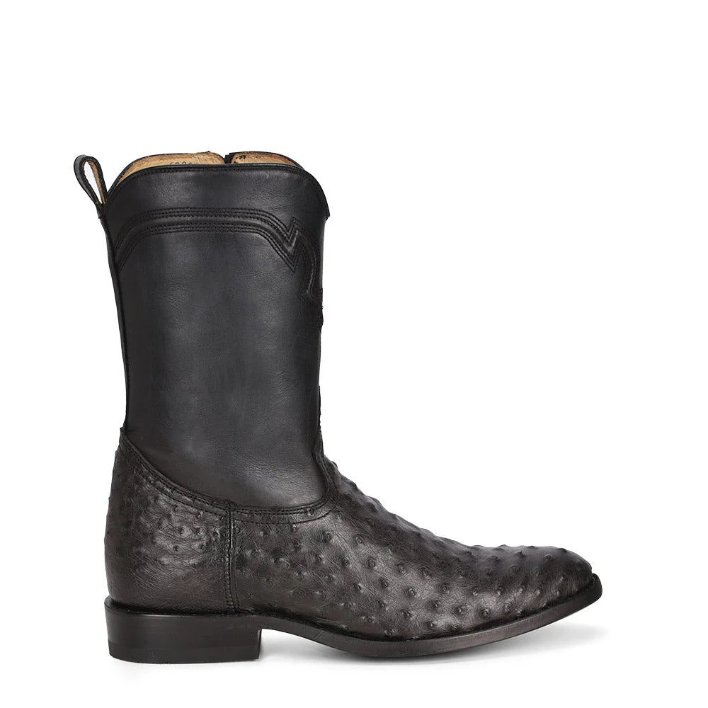 Corral Boots Men's Ostrich Embroidery And Zipper J Toe Western Boots Grey