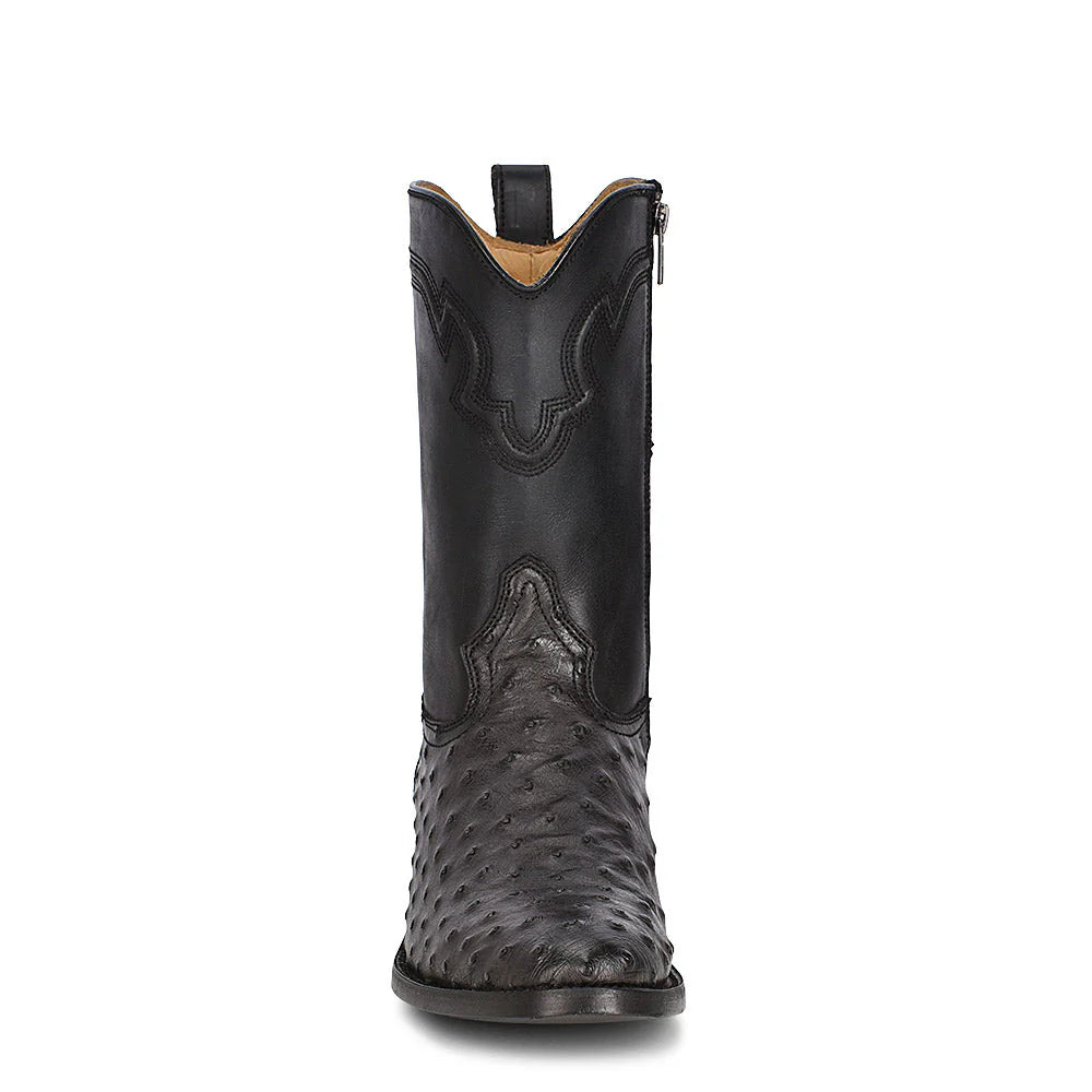 Corral Boots Men's Ostrich Embroidery And Zipper J Toe Western Boots Grey