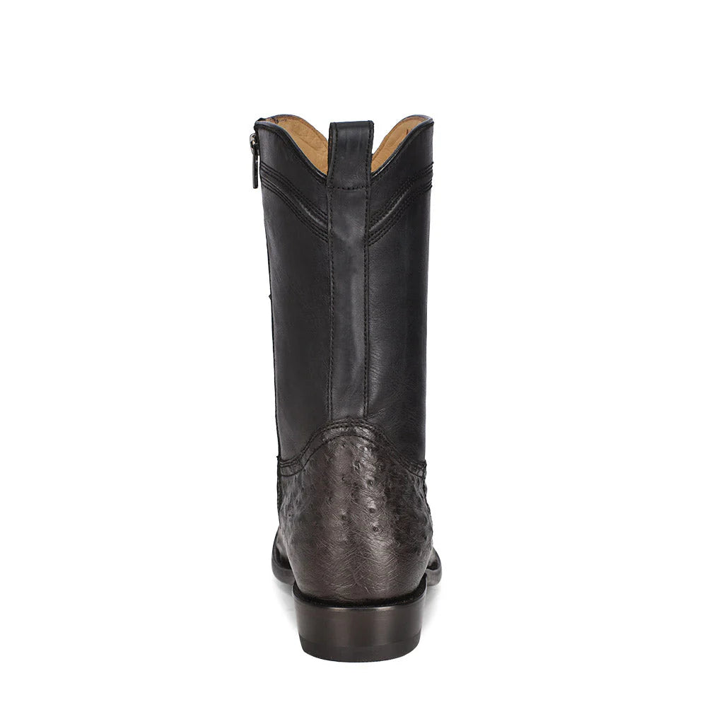 Corral Boots Men's Ostrich Embroidery And Zipper J Toe Western Boots Grey