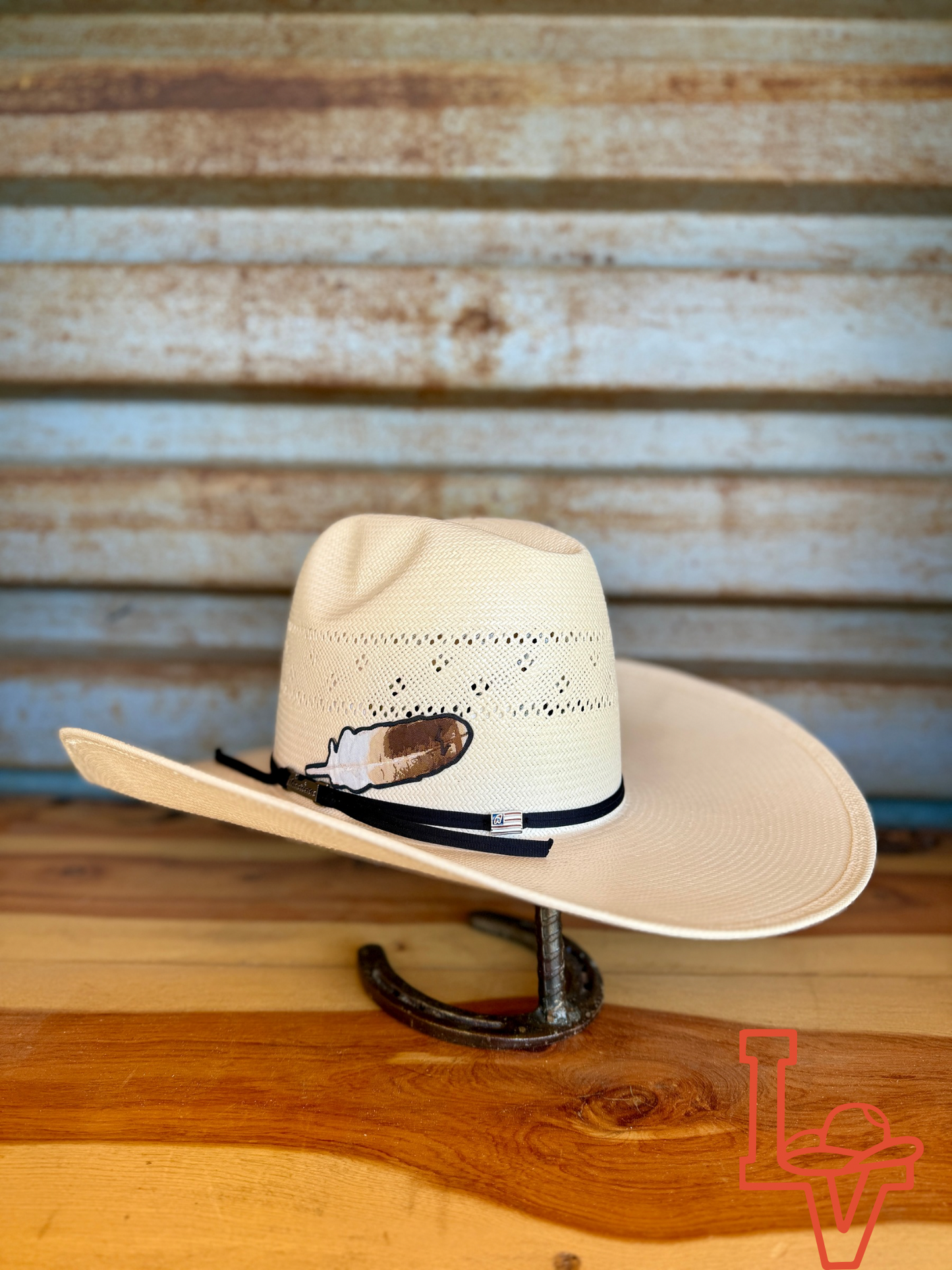 American Hat Company Straw Hat Regular Pacman White