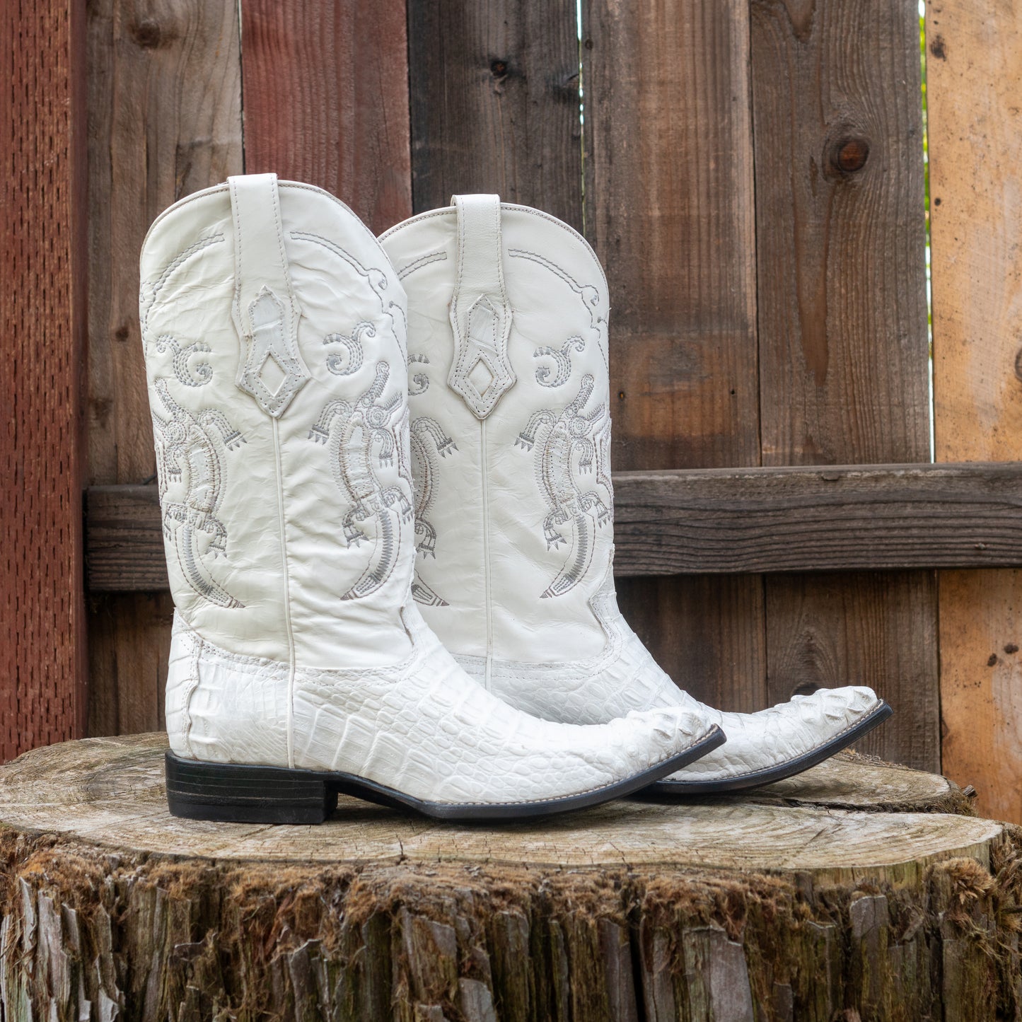 Cuadra Men's Fuscus Lomo Belly Cowboy Boots in White