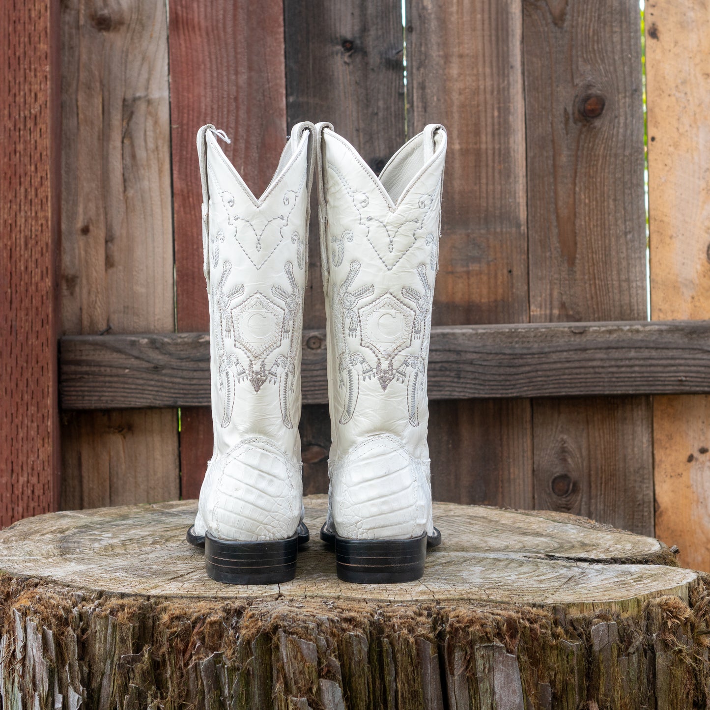 Cuadra Men's Fuscus Lomo Belly Cowboy Boots in White