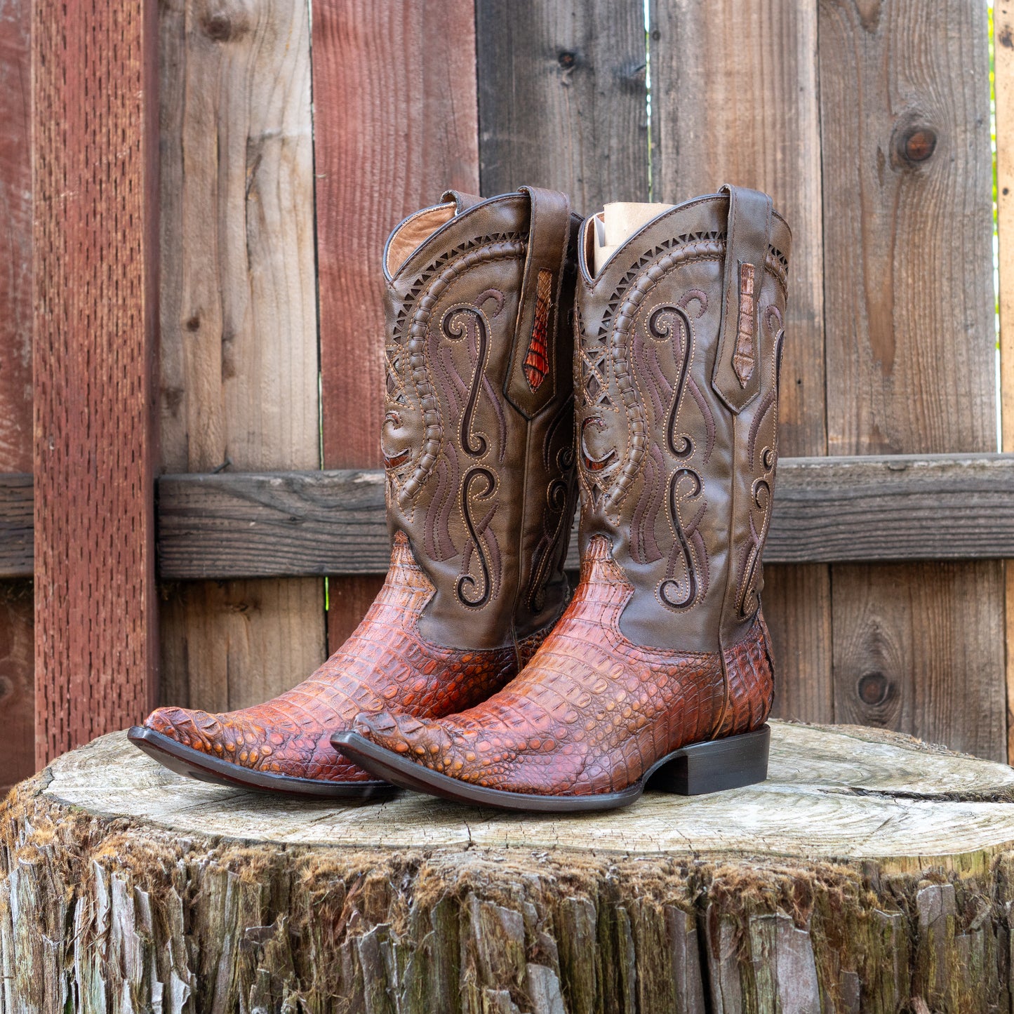 Cuadra Men's Fuscus Lomo Belly Cowboy Boots in Barcena Nogal