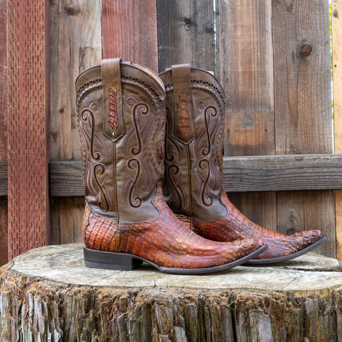 Cuadra Men's Fuscus Lomo Belly Cowboy Boots in Barcena Nogal