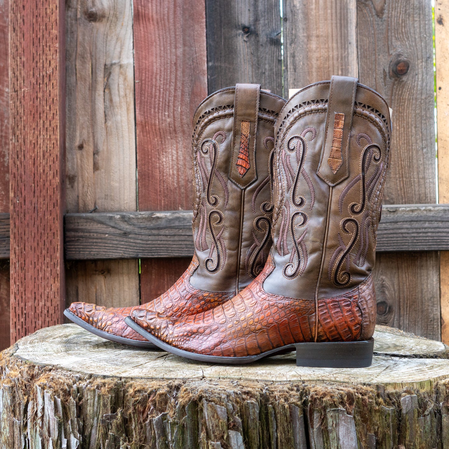 Cuadra Men's Fuscus Lomo Belly Cowboy Boots in Barcena Nogal