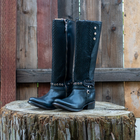 Cuadra Ladies Black Volturno Tall Boots