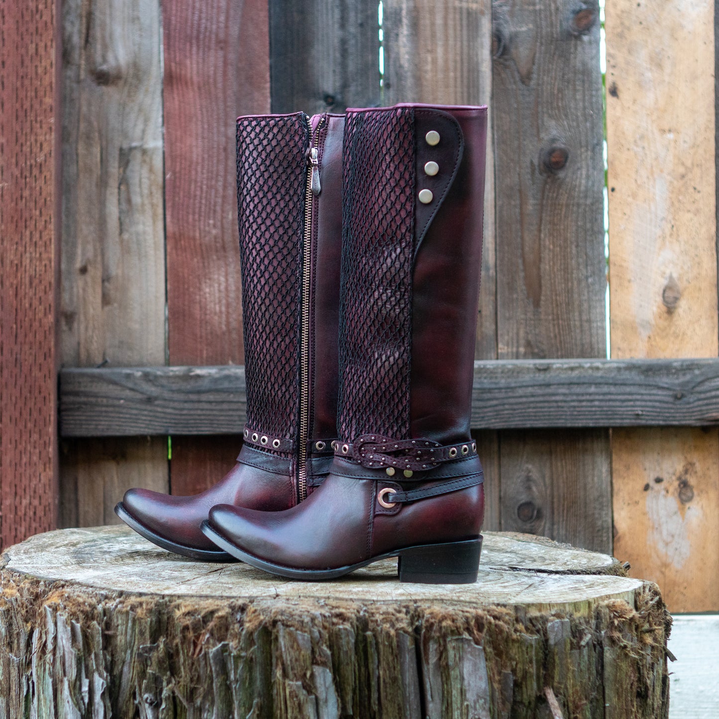Cuadra Ladies Red Crust Wax Tall Boot