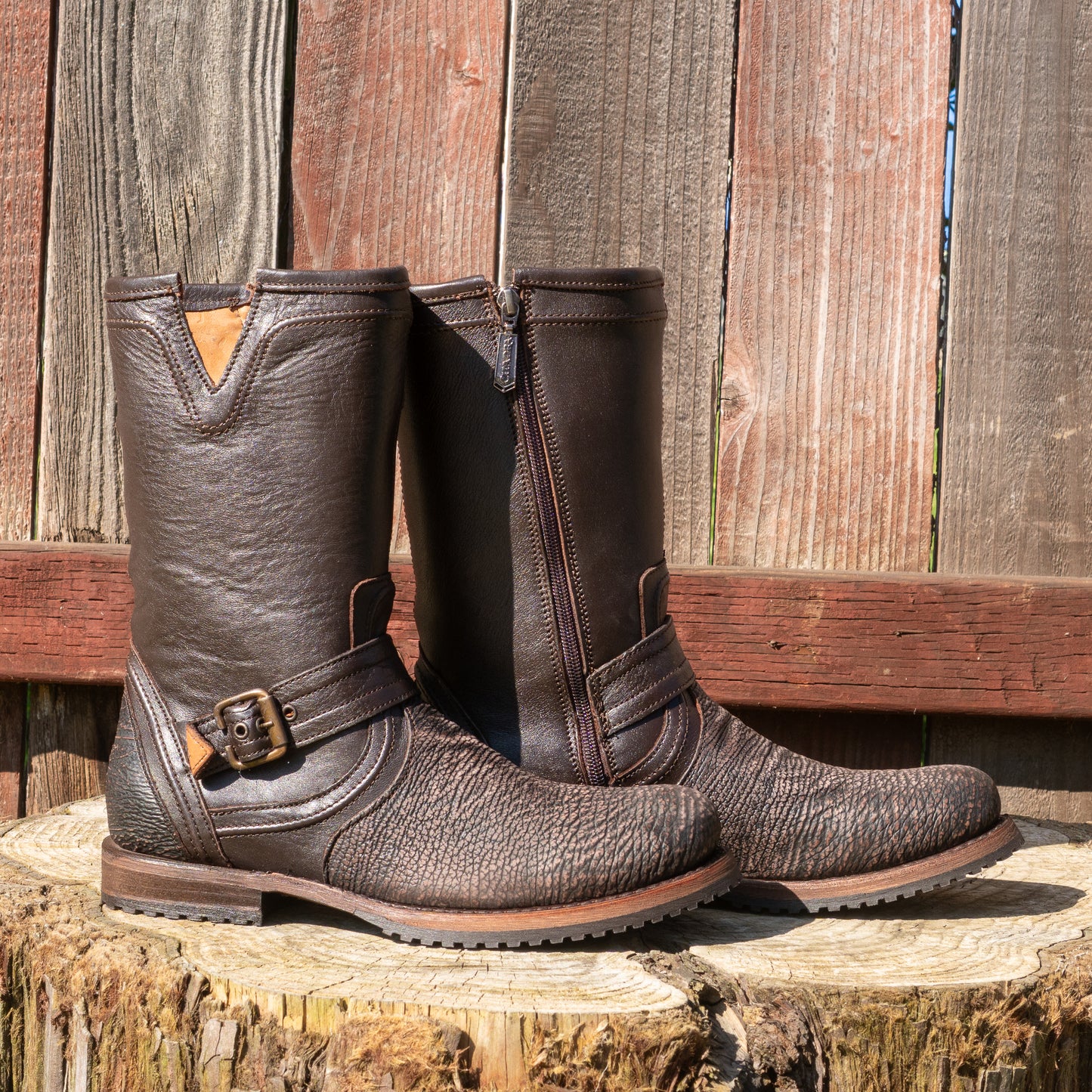 Cuadra Men's Fusion Black Shark Laser Round Toe Boots