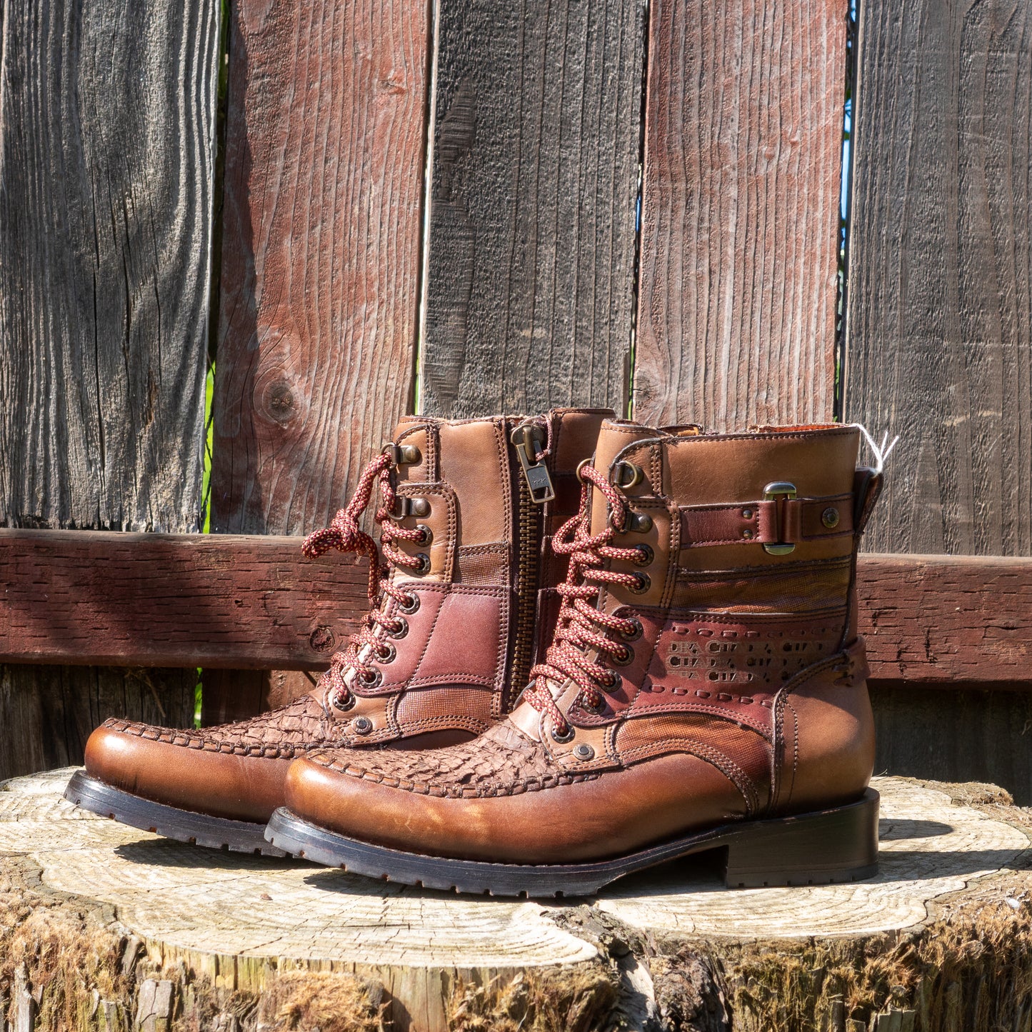 Cuadra Men's Brown Fish Round Toe Boots