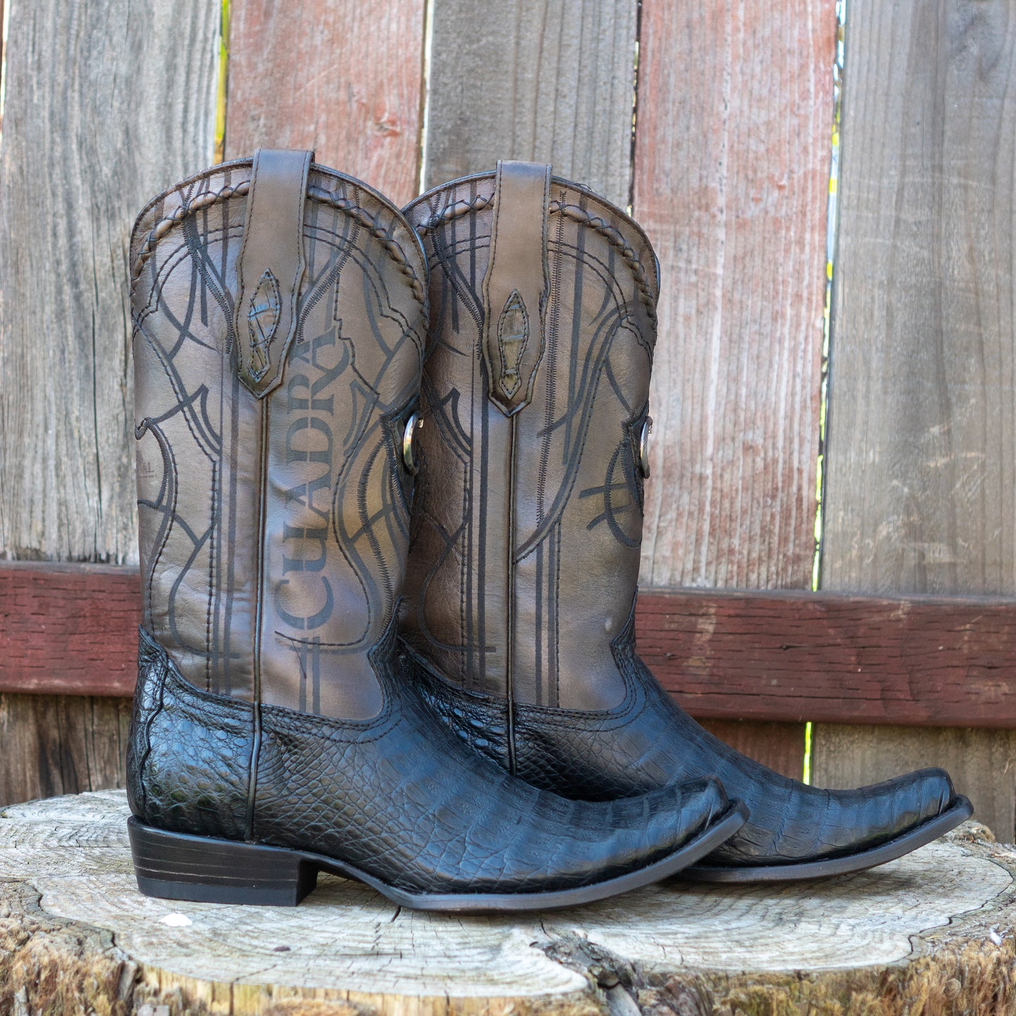 Cuadra Men's Fuscus Belly Cowboy Boots in Plunge Black