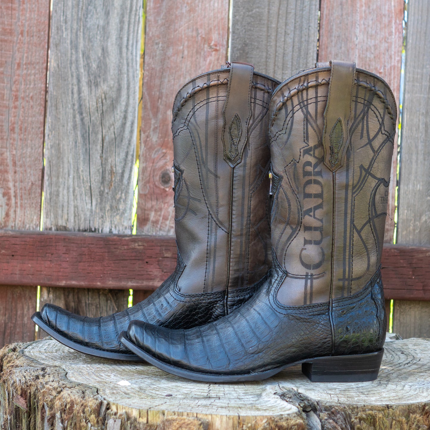 Cuadra Men's Fuscus Belly Cowboy Boots in Plunge Black