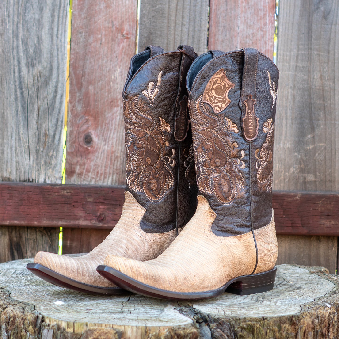 Cuadra Men's Fango Orix Lizard Teju Cowboy Boots