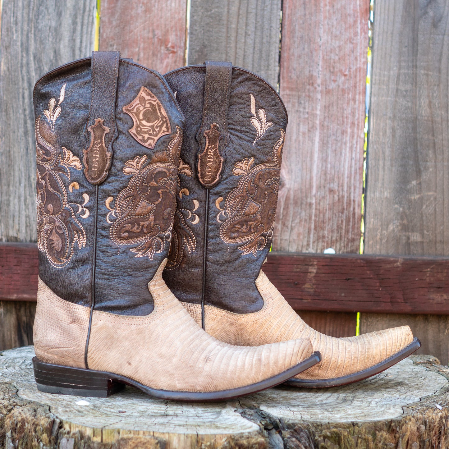 Cuadra Men's Fango Orix Lizard Teju Cowboy Boots