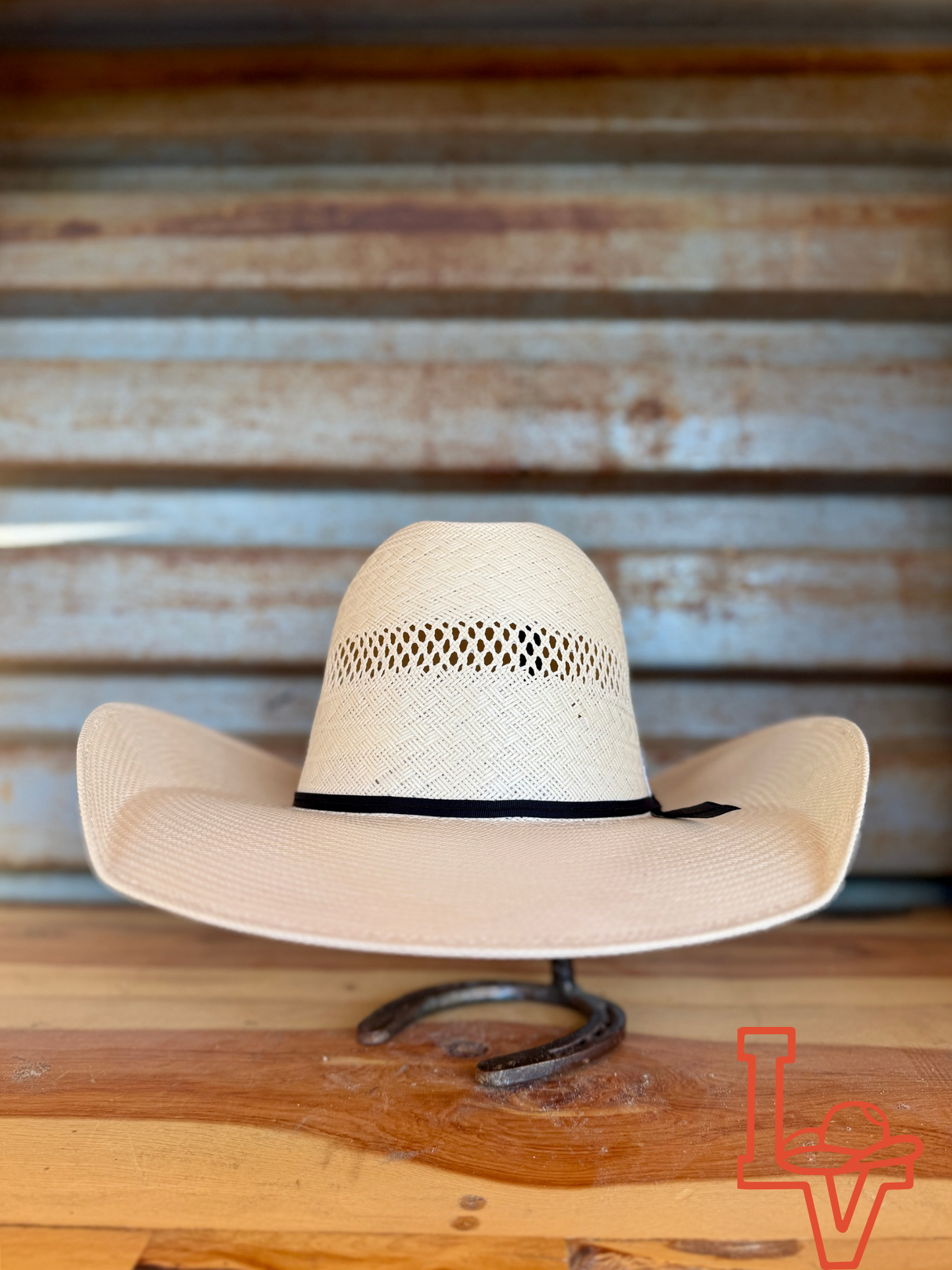 Valtierra Straw Hat Regular Crown Rolling Dice White