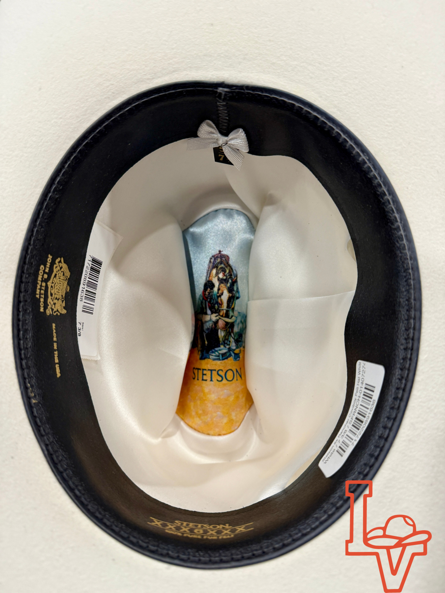 Stetson 6x Rancher Cowboy Felt Hat Regular Crown White