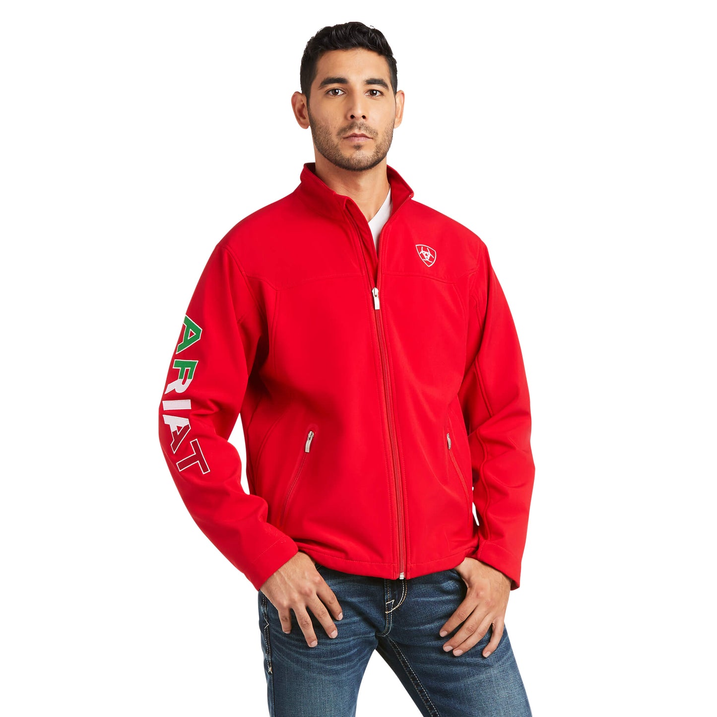 Ariat Men's New Team Softshell MEXICO Jacket Red