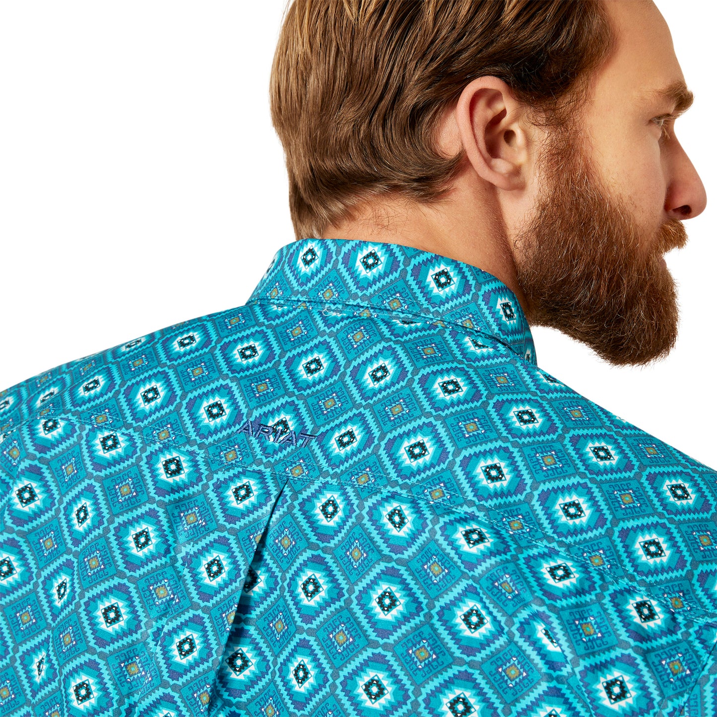 Ariat Men's Bruno Fitted Shirt Lanai Turquoise