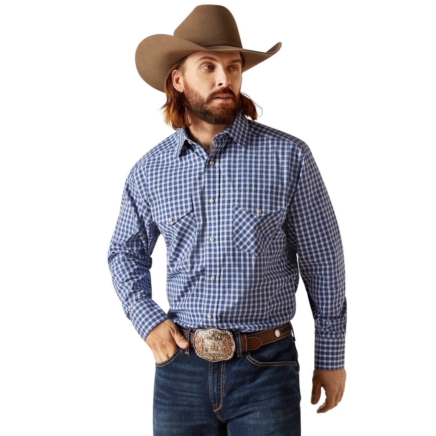 Ariat Men's Pro Series Pawnee Snap Classic Fit Shirt White