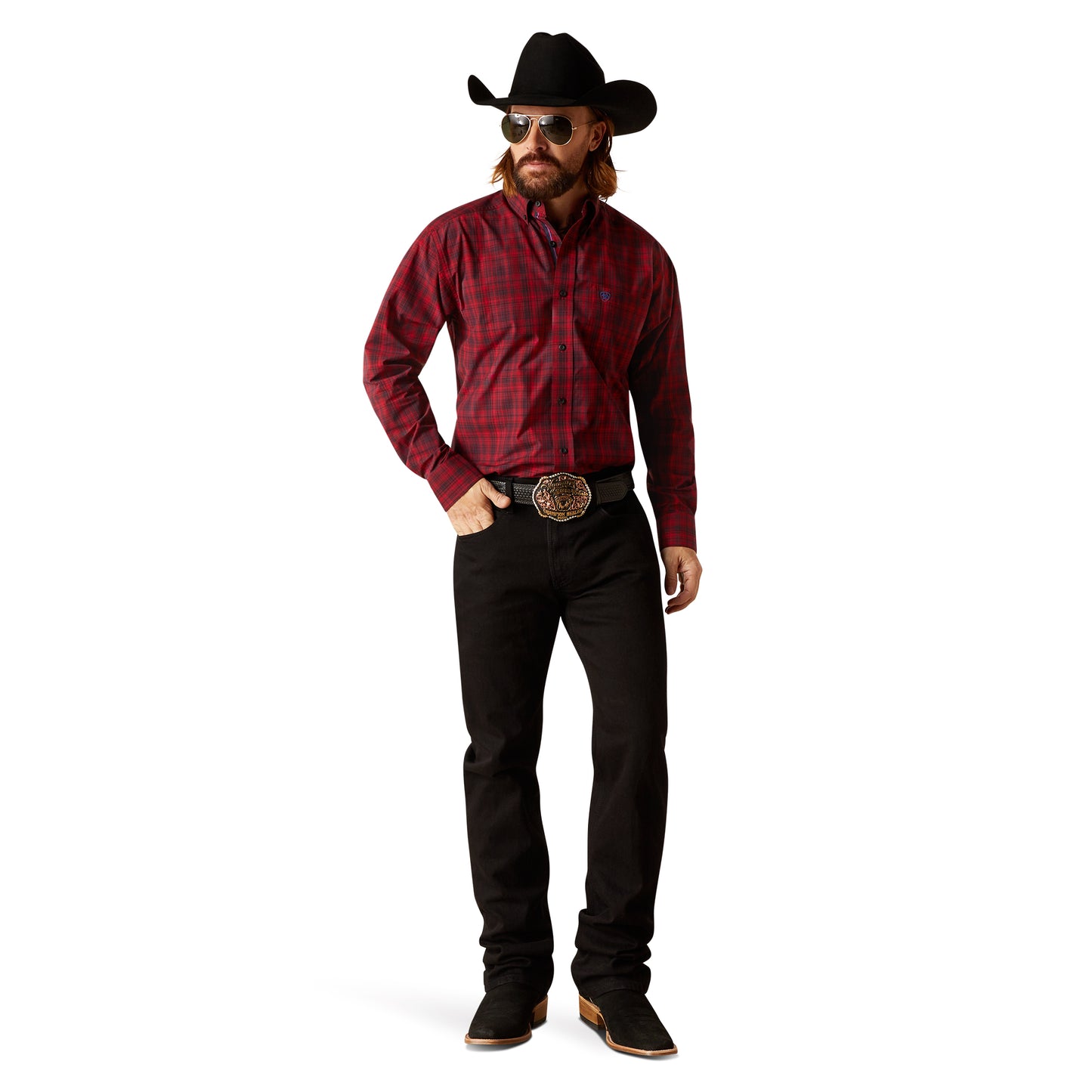 Ariat Men's Pro Series Paxton Snap Classic Fit Shirt Weg Red