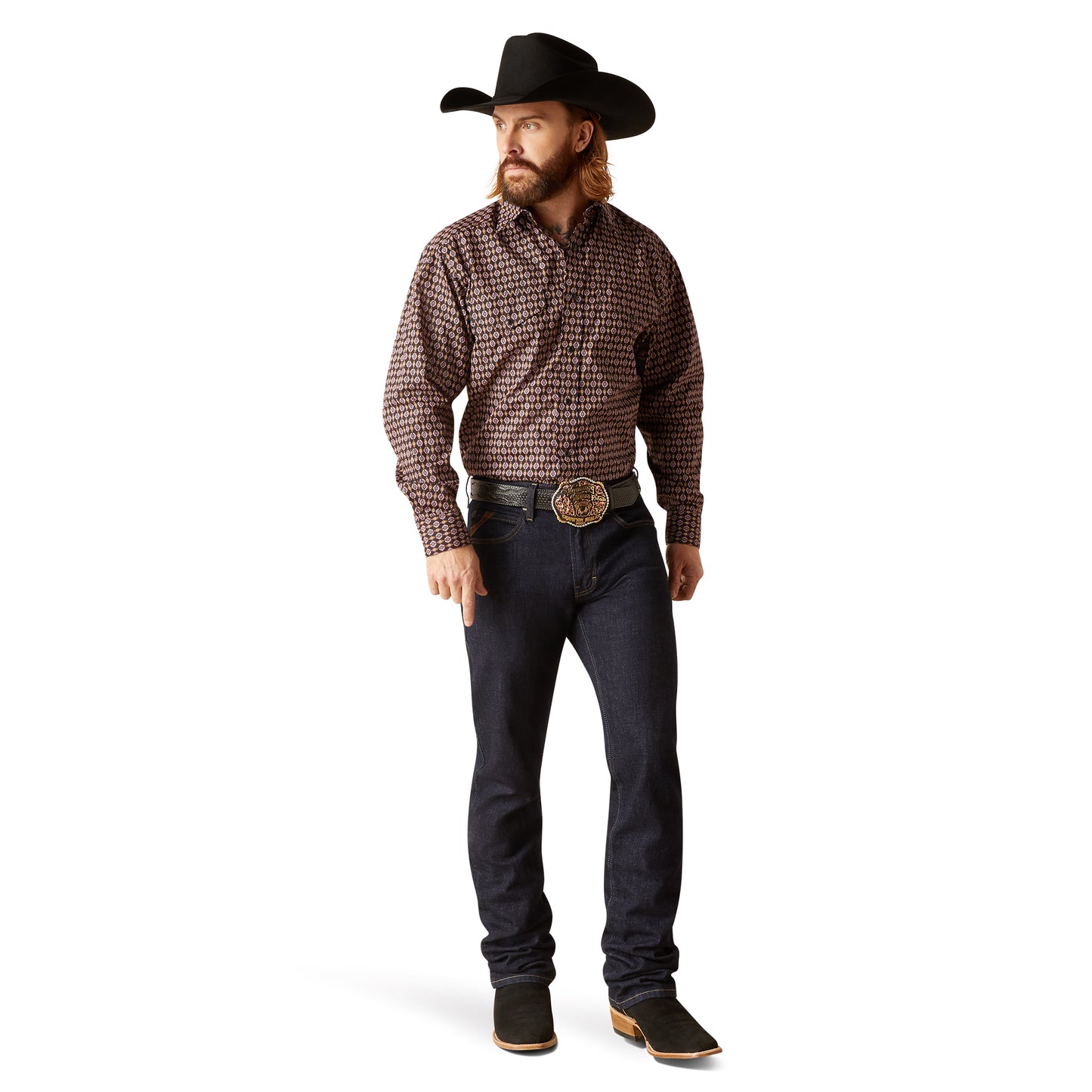 Ariat Men's Eren Classic Fit Shirt Black/Black