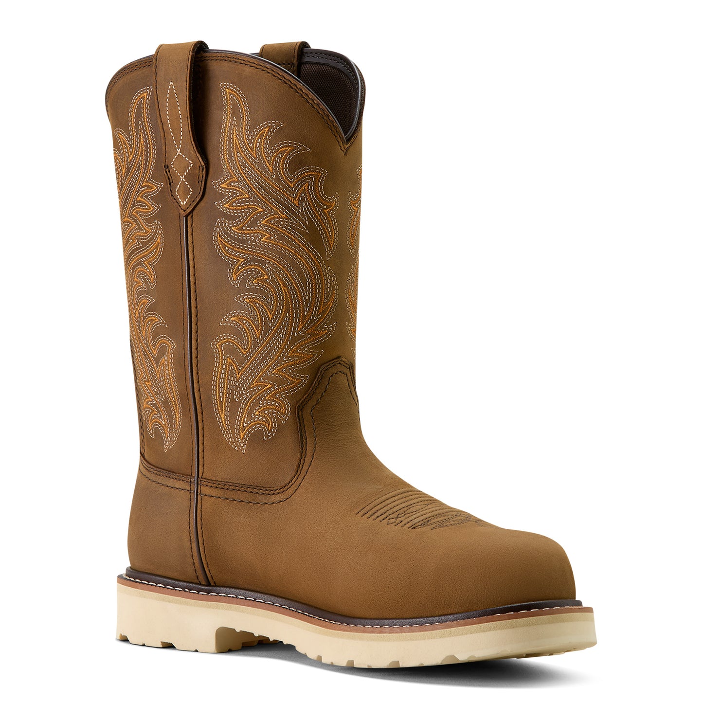 Ariat Men's Activator Argo Waterproof Round Toe Composite Toe Work Boot Distressed Brown
