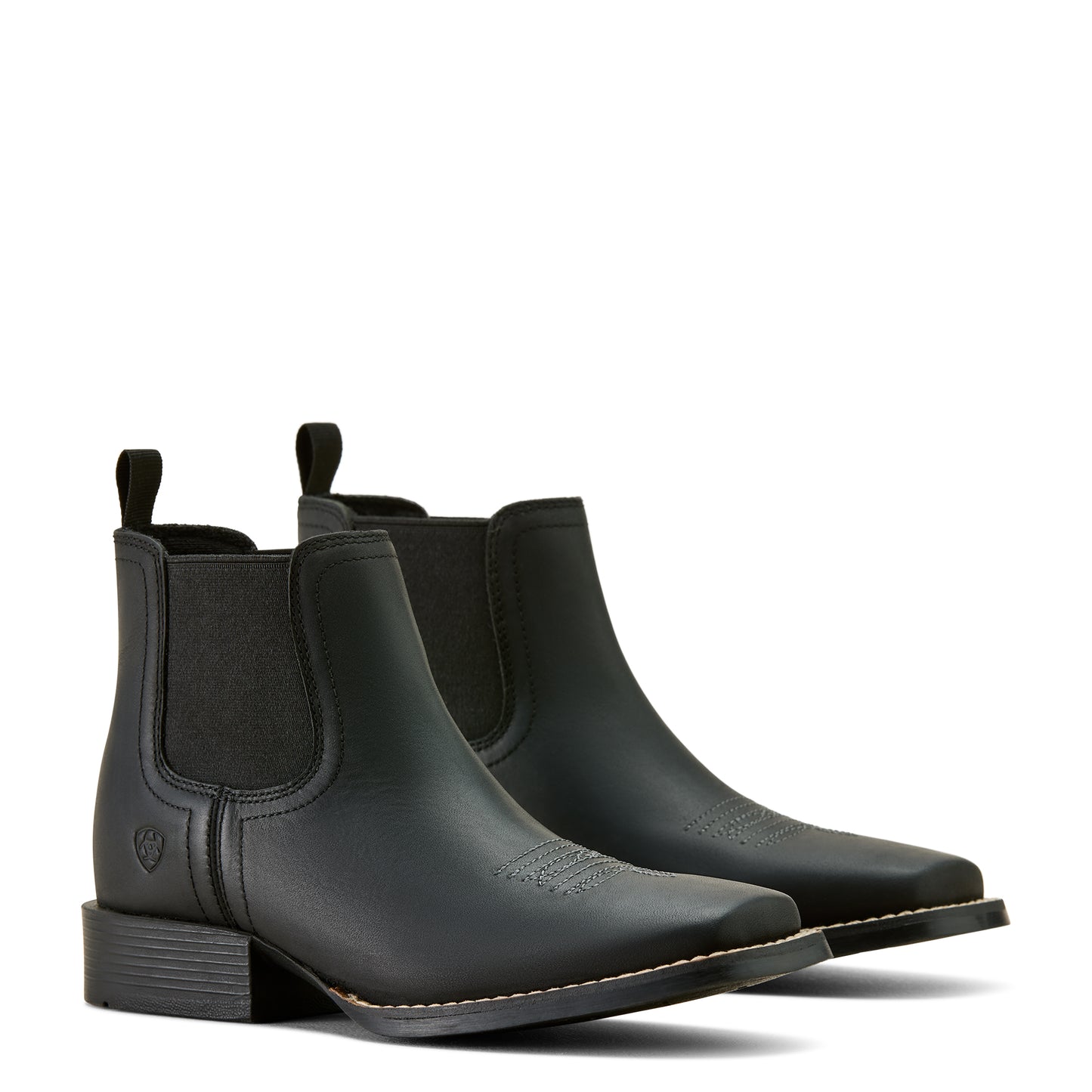 Ariat Youth Booker Chelsea Wide Square Toe Western Boot Tricorn Black