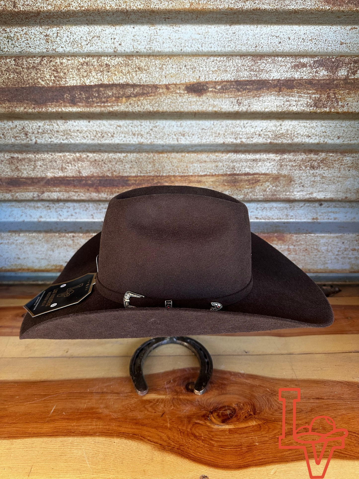 Los Vaqueros Kids Wool Felt Hat Open Regular Crown Chocolate