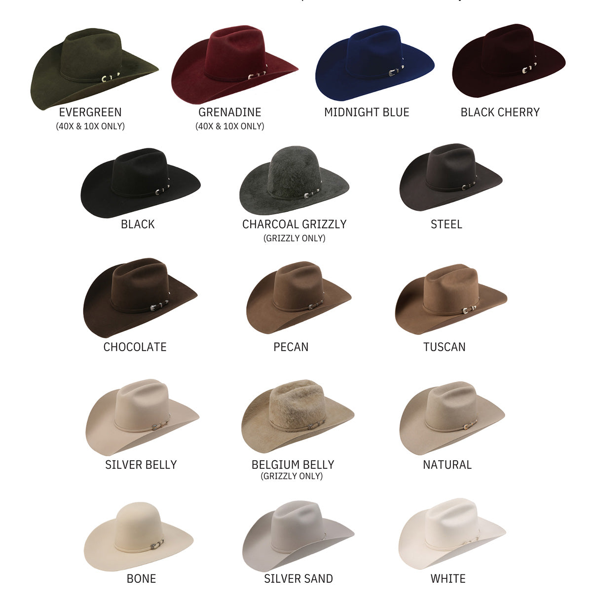 American Hat Company 40X Felt Hat Regular Crown Grenadine