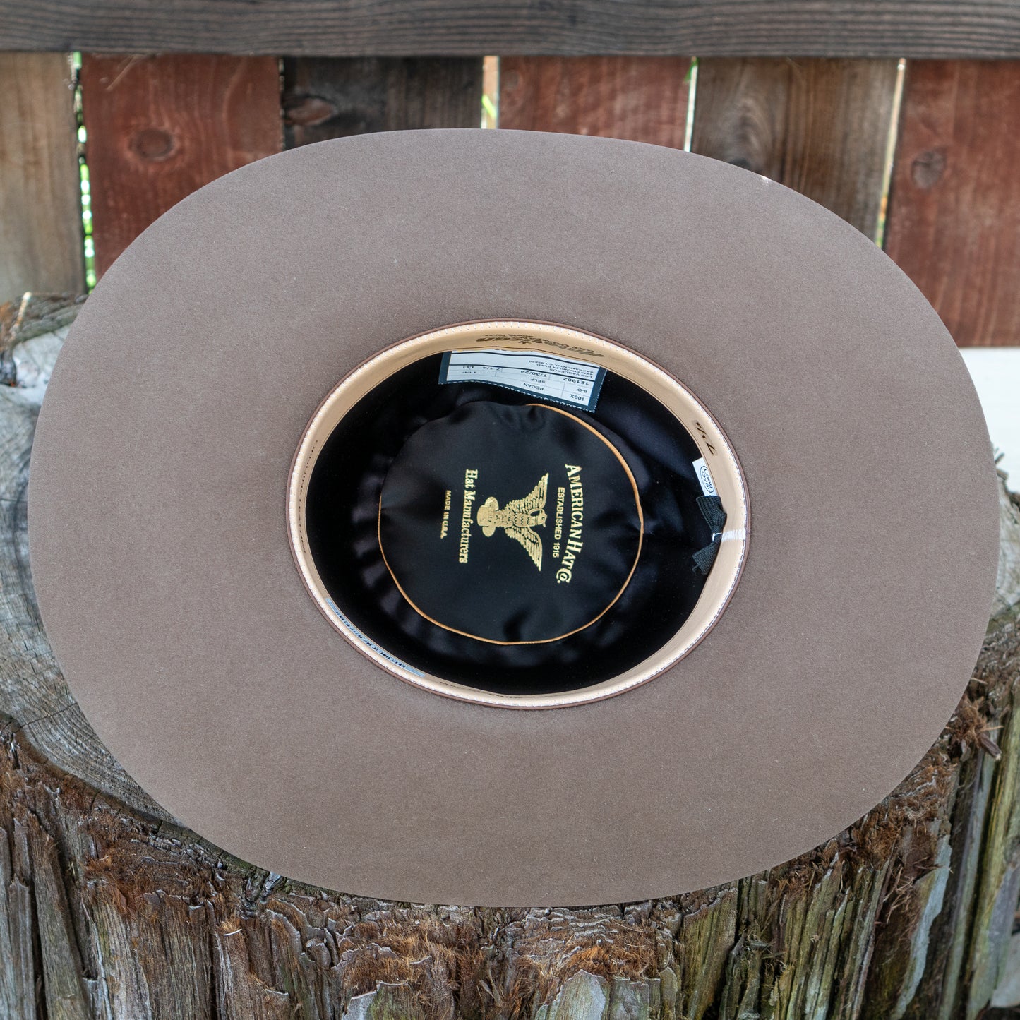 American Hat Company 100X Felt Hat Regular Crown Pecan