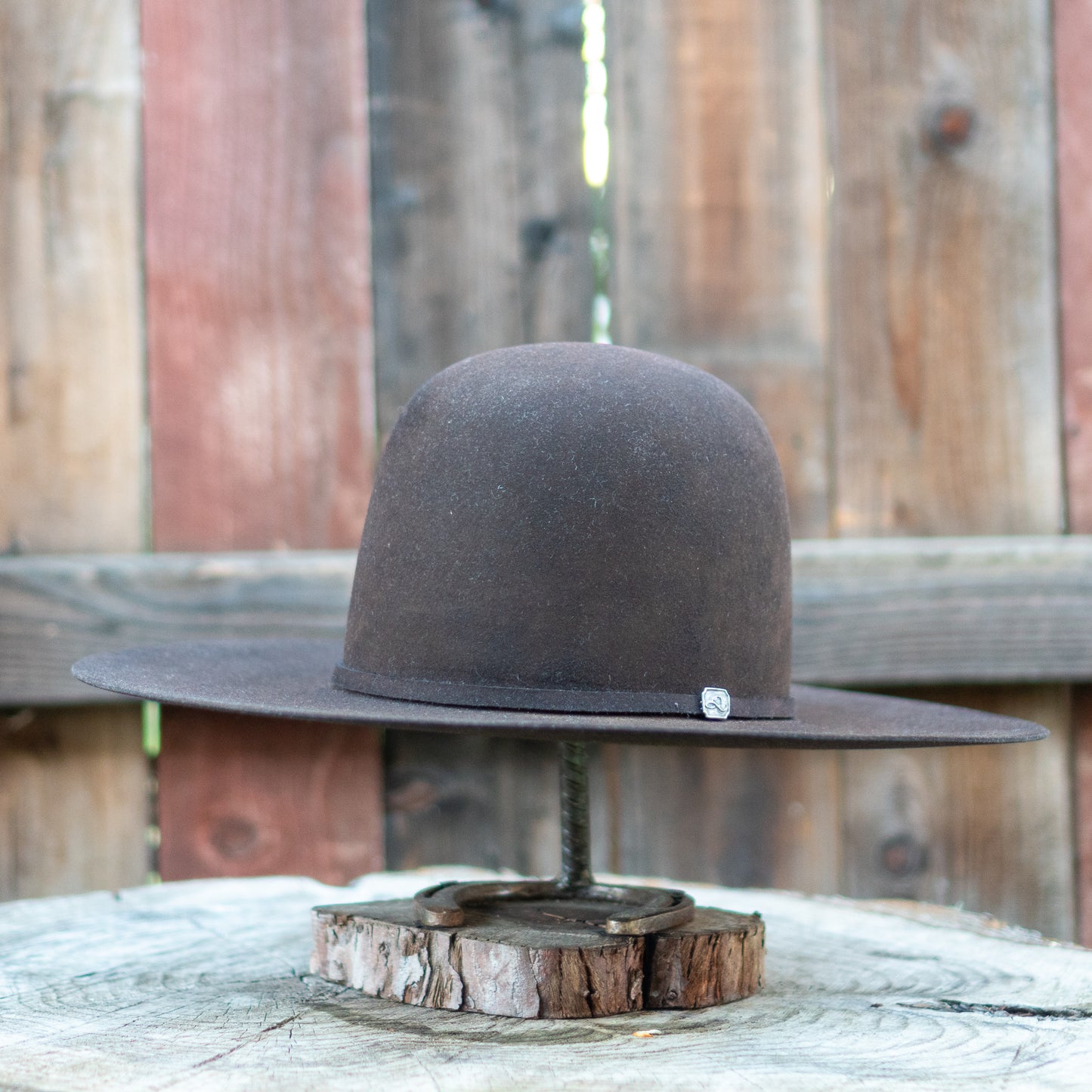 Resistol 10x Chute Boss Cowboy Hat Fur Felt Hat Regular Crown Chocolate