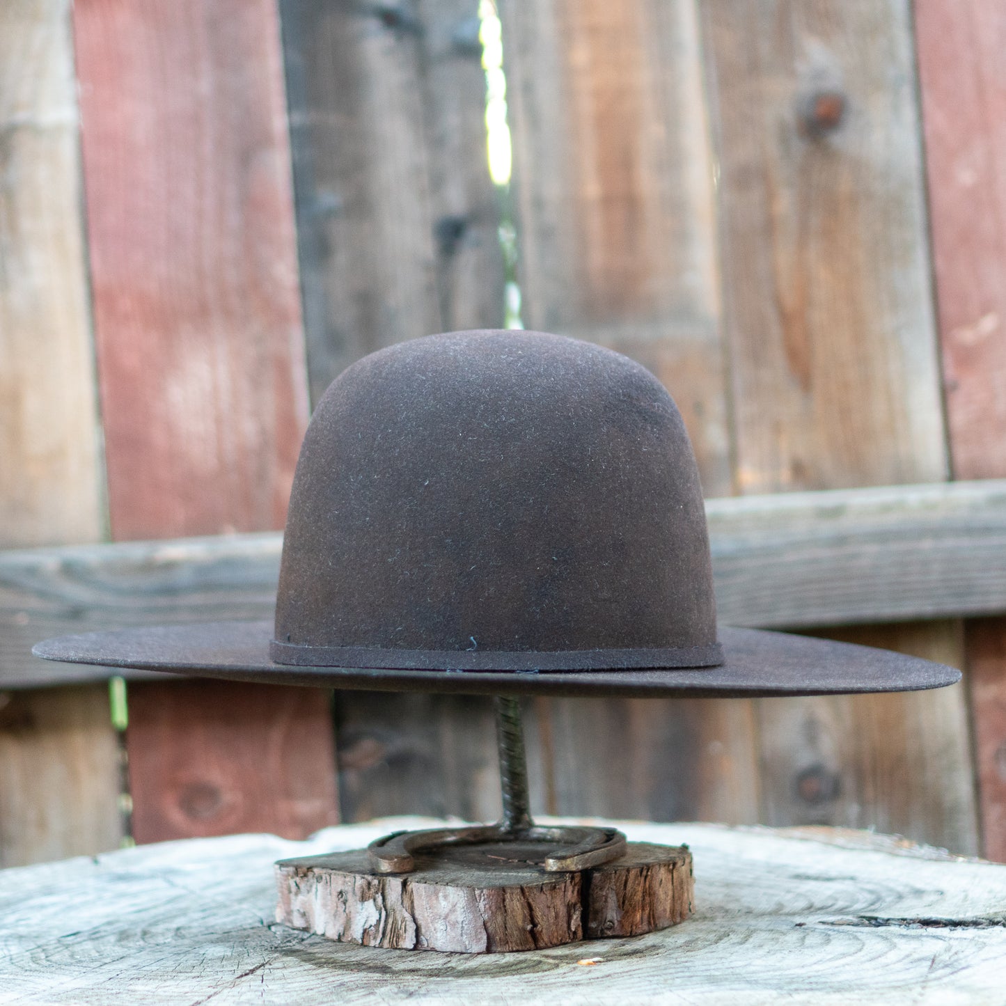 Resistol 10x Chute Boss Cowboy Hat Fur Felt Hat Regular Crown Chocolate