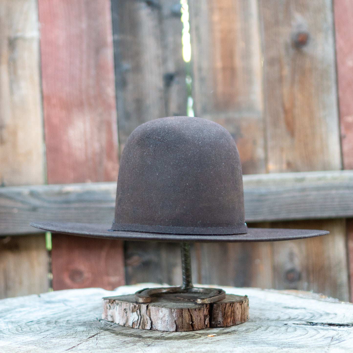 Resistol 10x Chute Boss Cowboy Hat Fur Felt Hat Regular Crown Chocolate