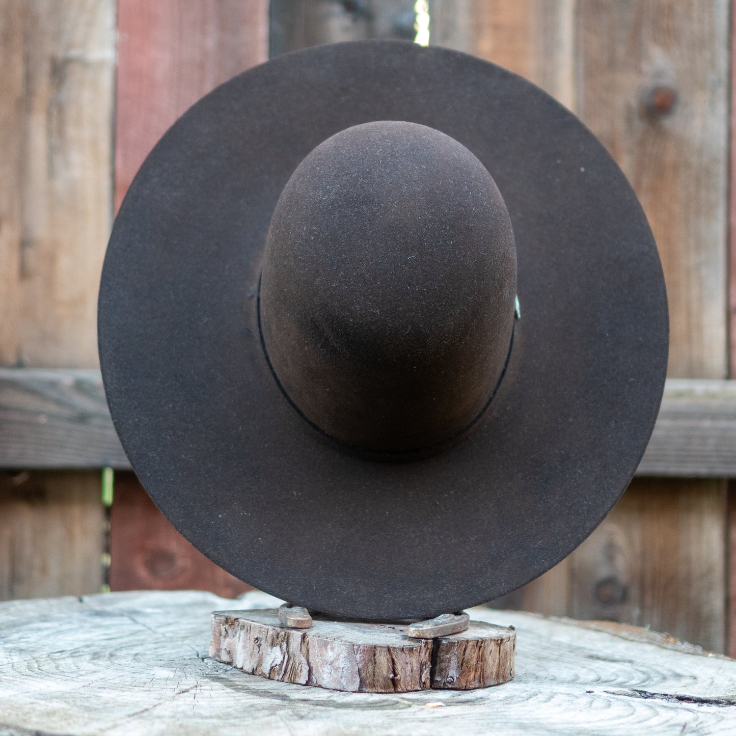 Resistol 10x Chute Boss Cowboy Hat Fur Felt Hat Regular Crown Chocolate