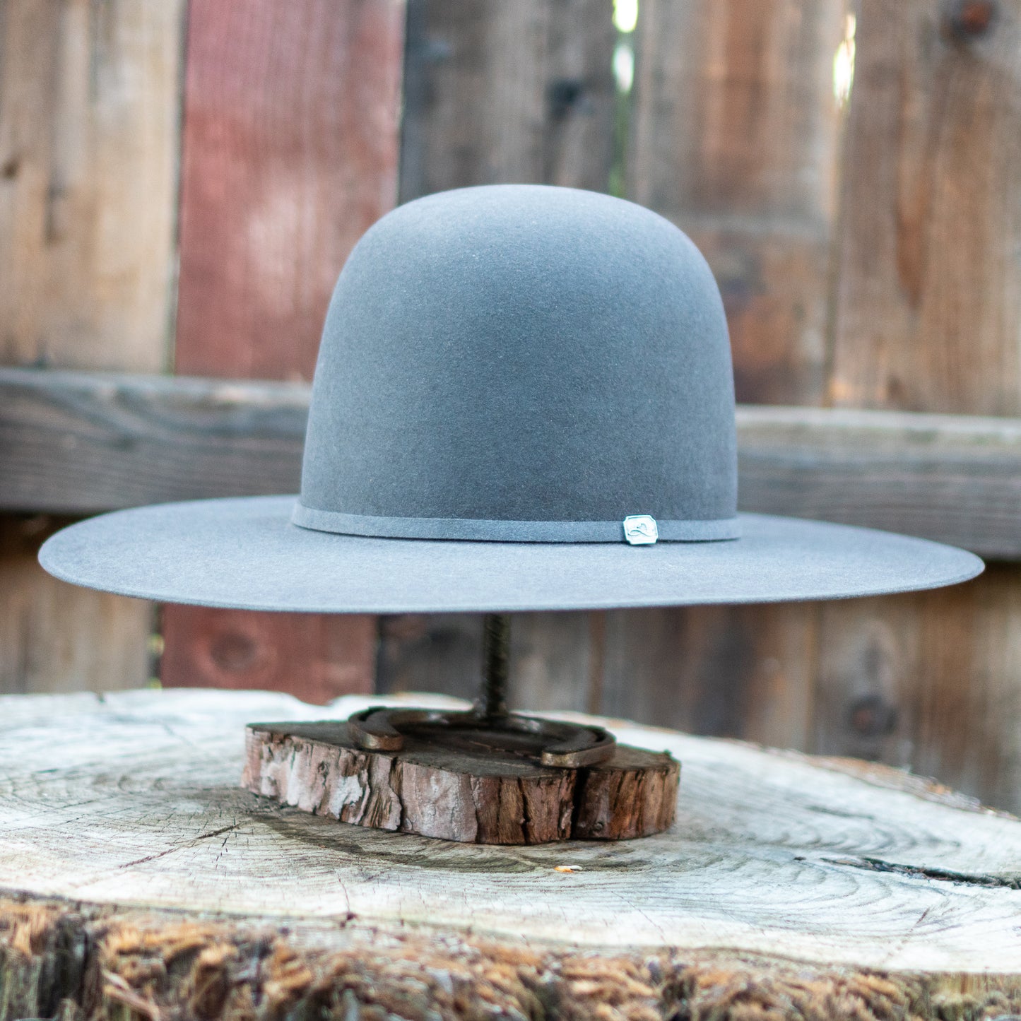 Resistol 10x Chute Boss Cowboy Hat Fur Felt Hat Regular Crown Charcoal