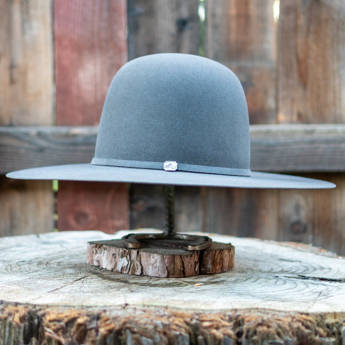 Resistol 10x Chute Boss Cowboy Hat Fur Felt Hat Regular Crown Charcoal