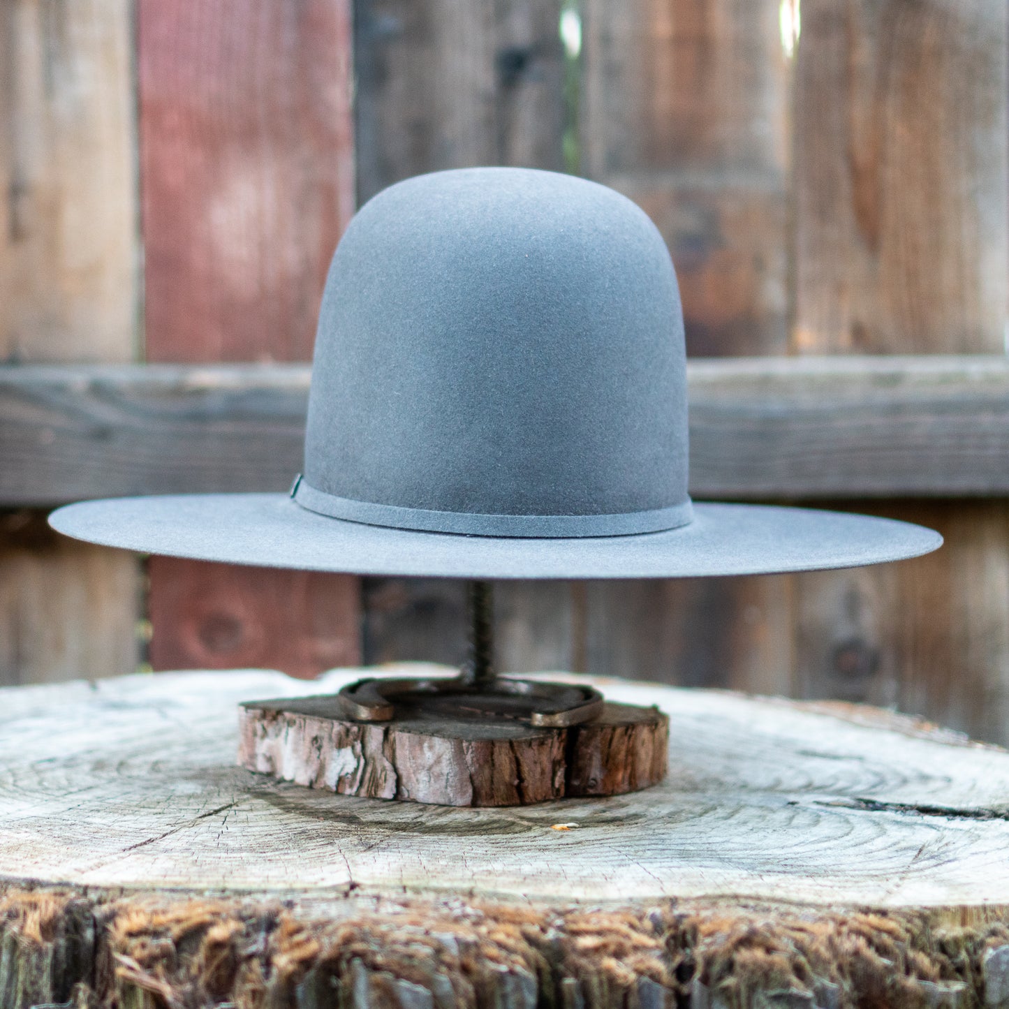 Resistol 10x Chute Boss Cowboy Hat Fur Felt Hat Regular Crown Charcoal