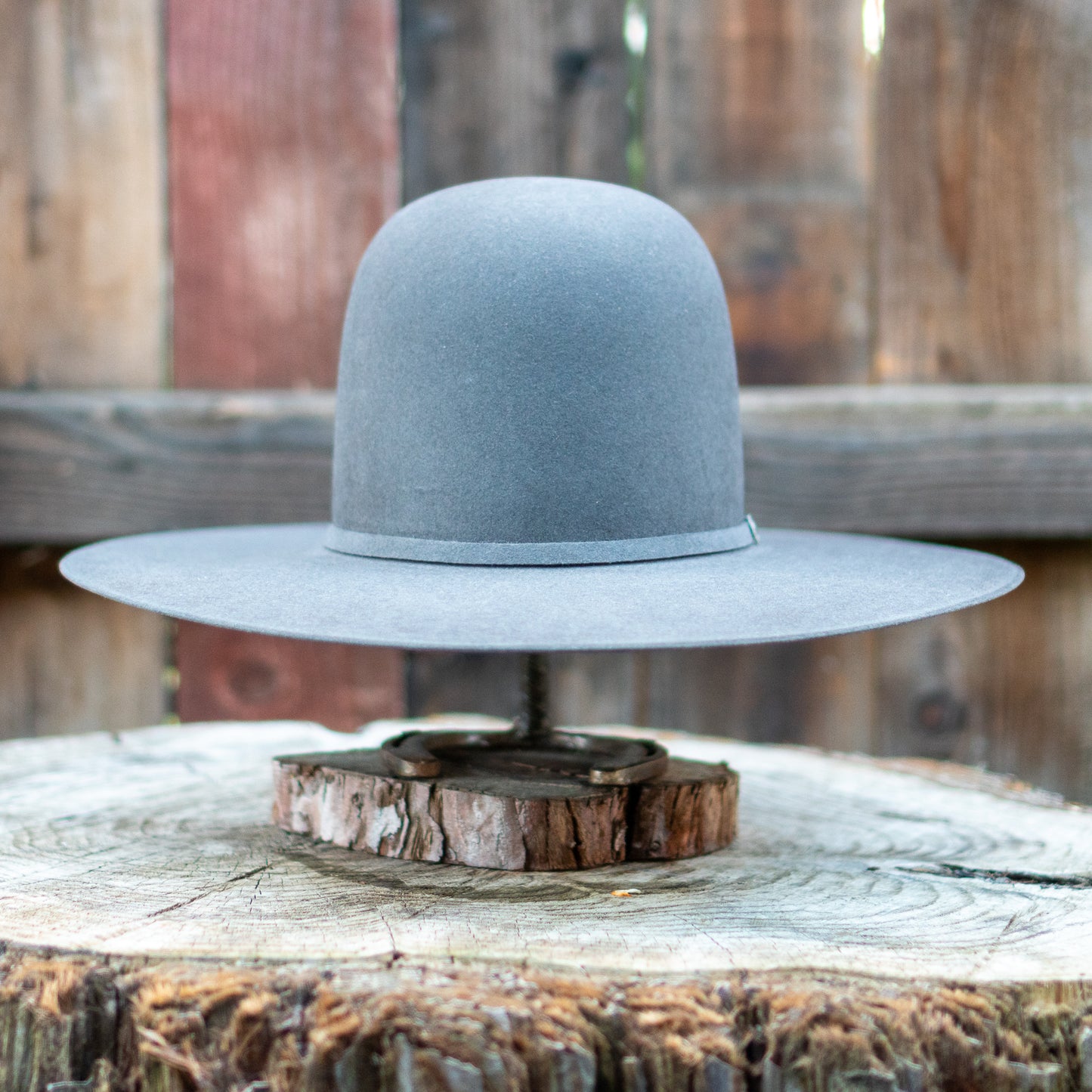 Resistol 10x Chute Boss Cowboy Hat Fur Felt Hat Regular Crown Charcoal